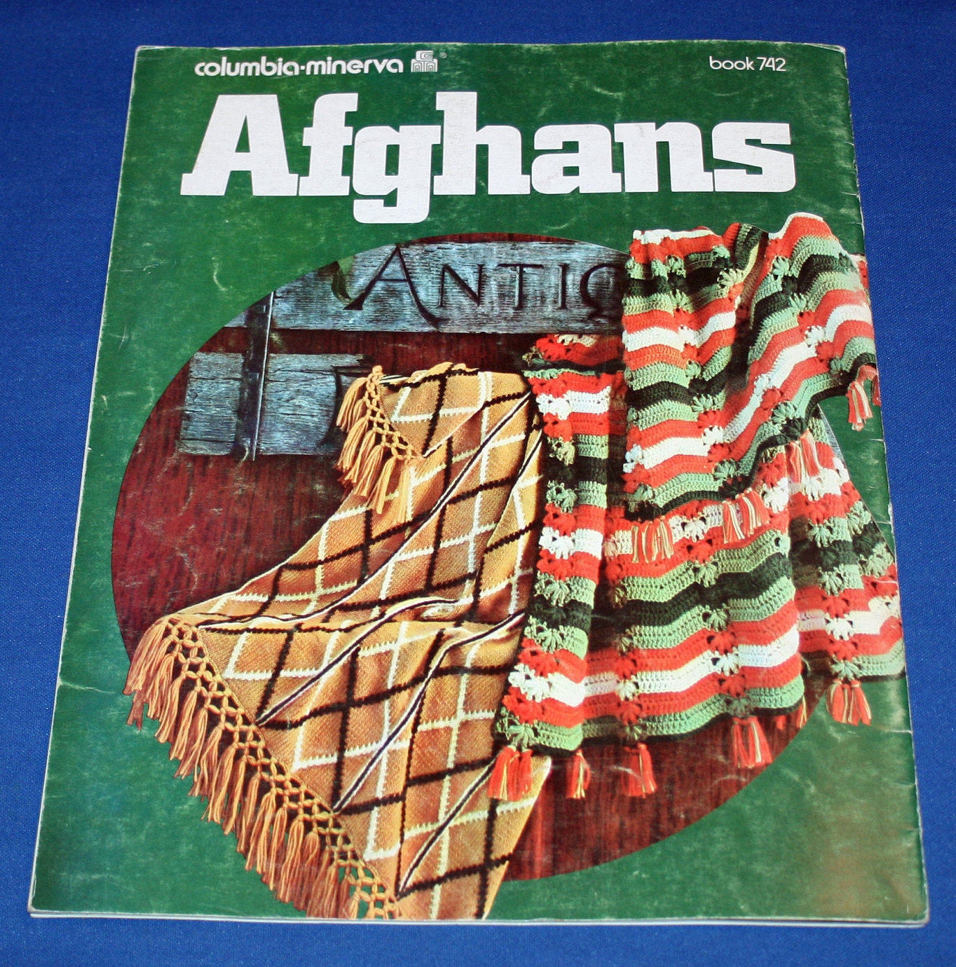 Vintage Afghans Pattern Book 742 by Columbia Minerva 17 Patterns Afghan Knitting and Crochet How