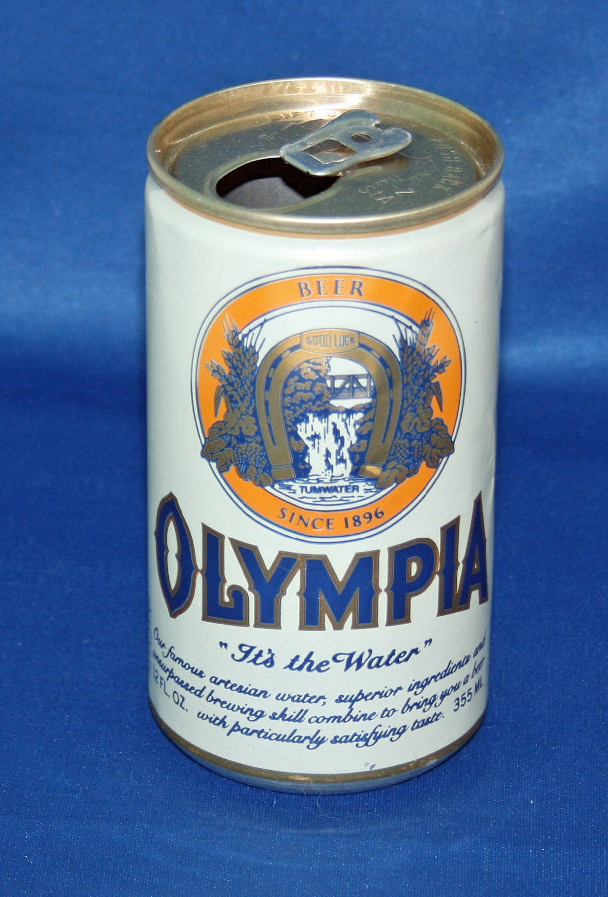 Vintage Olympia Beer Can Stay Tab Aluminum Can 12 Oz Opened Empty Bar