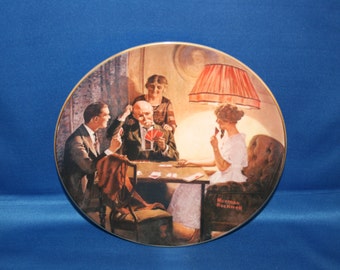 Vintage Edwin M Knowles Norman Rockwell Heritage Collectors Plate This is the Room that Light Made 1983 Collectible Plate