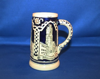 Antique Marzi & Remy #5452 German Beer Stein Stoneware Mug Tankard Breweriana Collectible Made in Germany