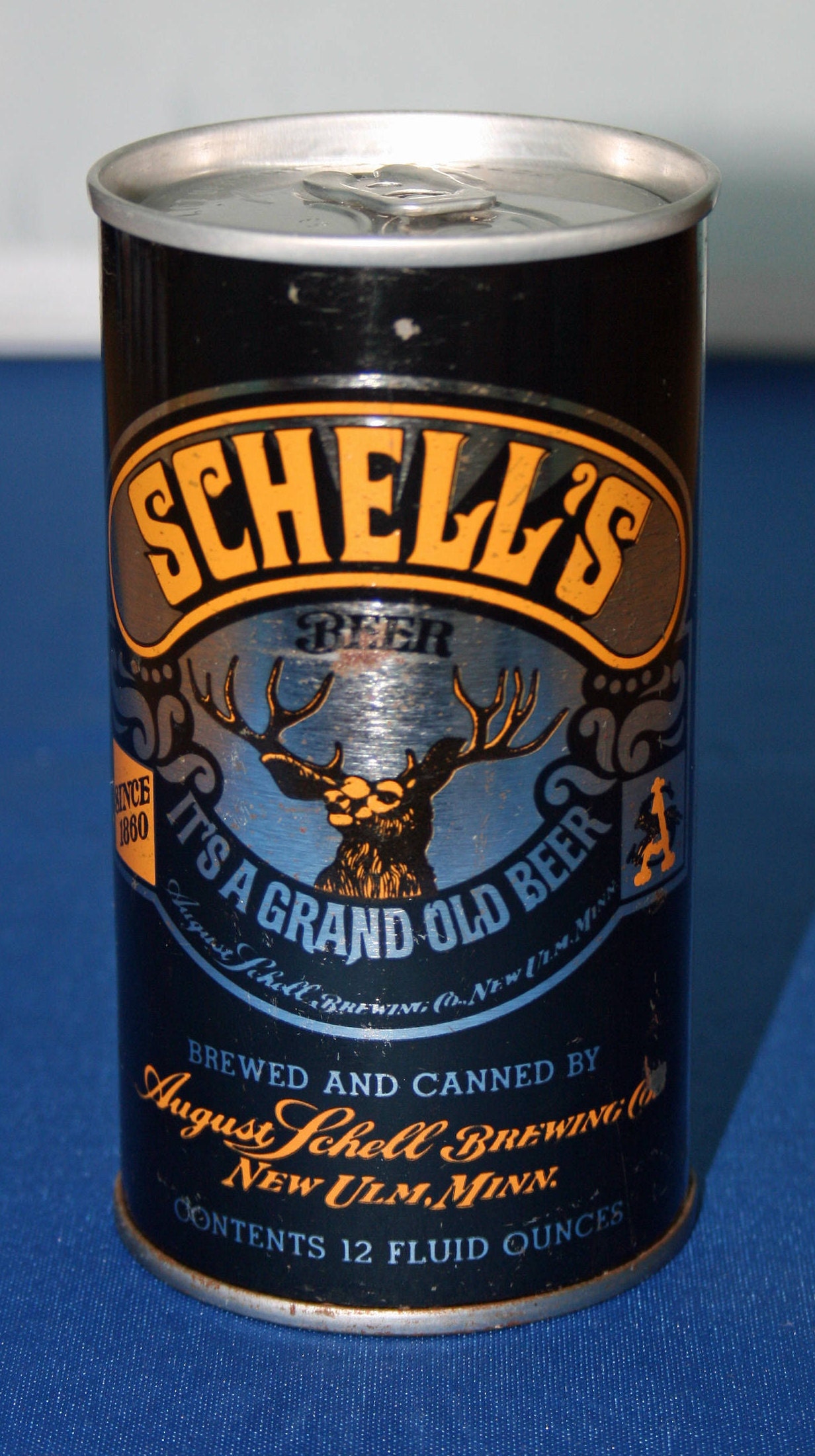 Rare Vintage Collectible Schell's It's A Grand Old Beer Steel Can