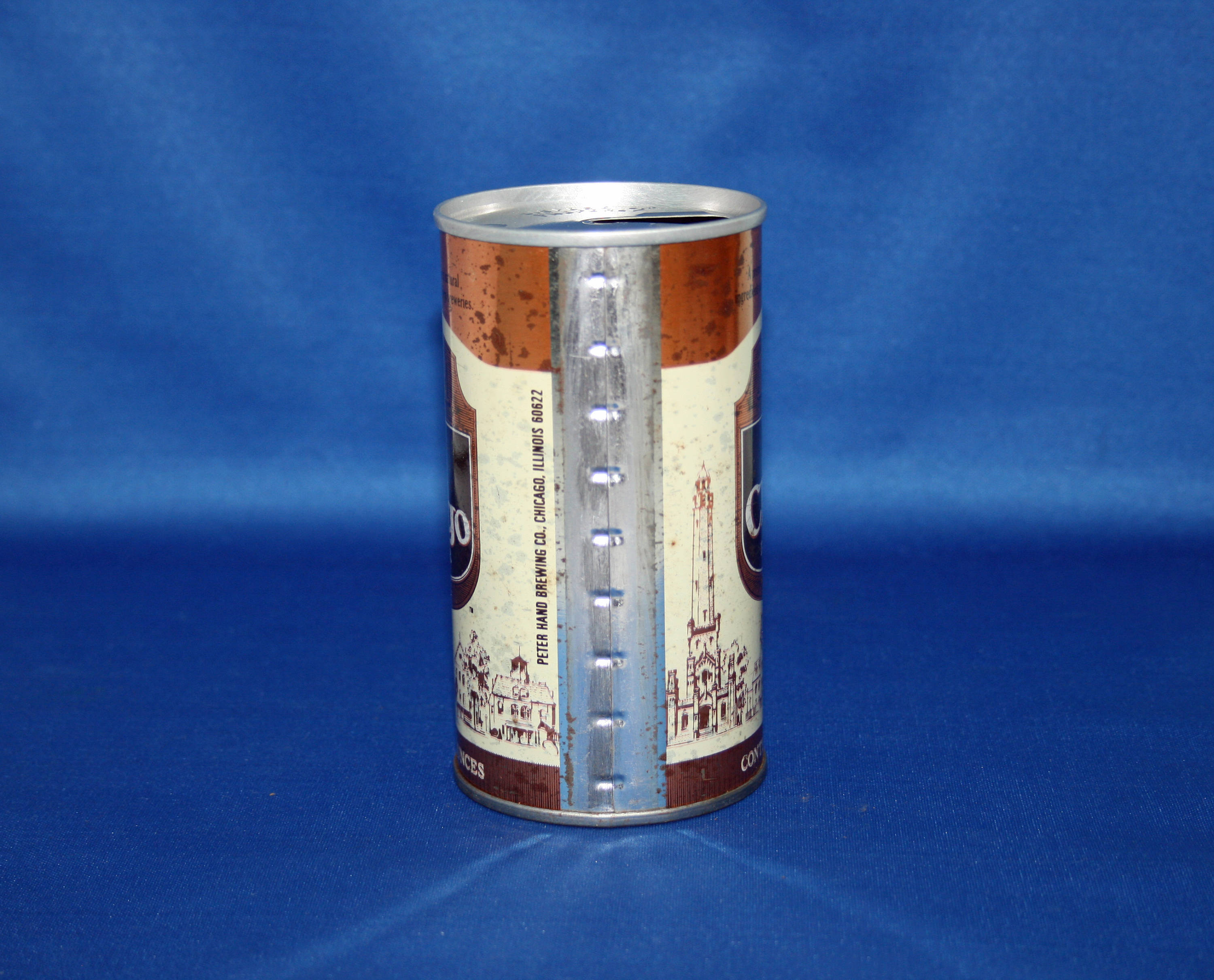 Vintage Old Chicago Dark Beer Can Pull Tab Steel Peter Hand Brewing Co