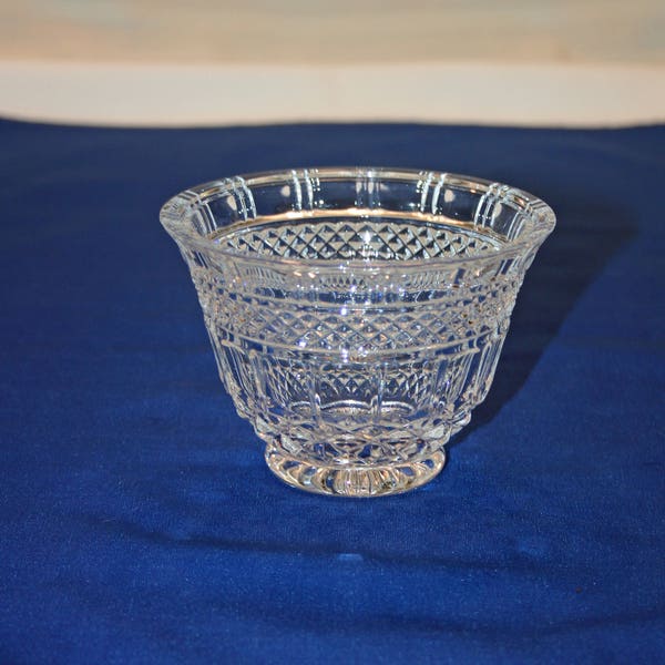 Vintage Fluted Crystal Dessert Dish Candy Bowl Nut Bowl Fruit Bowl Candle Holder