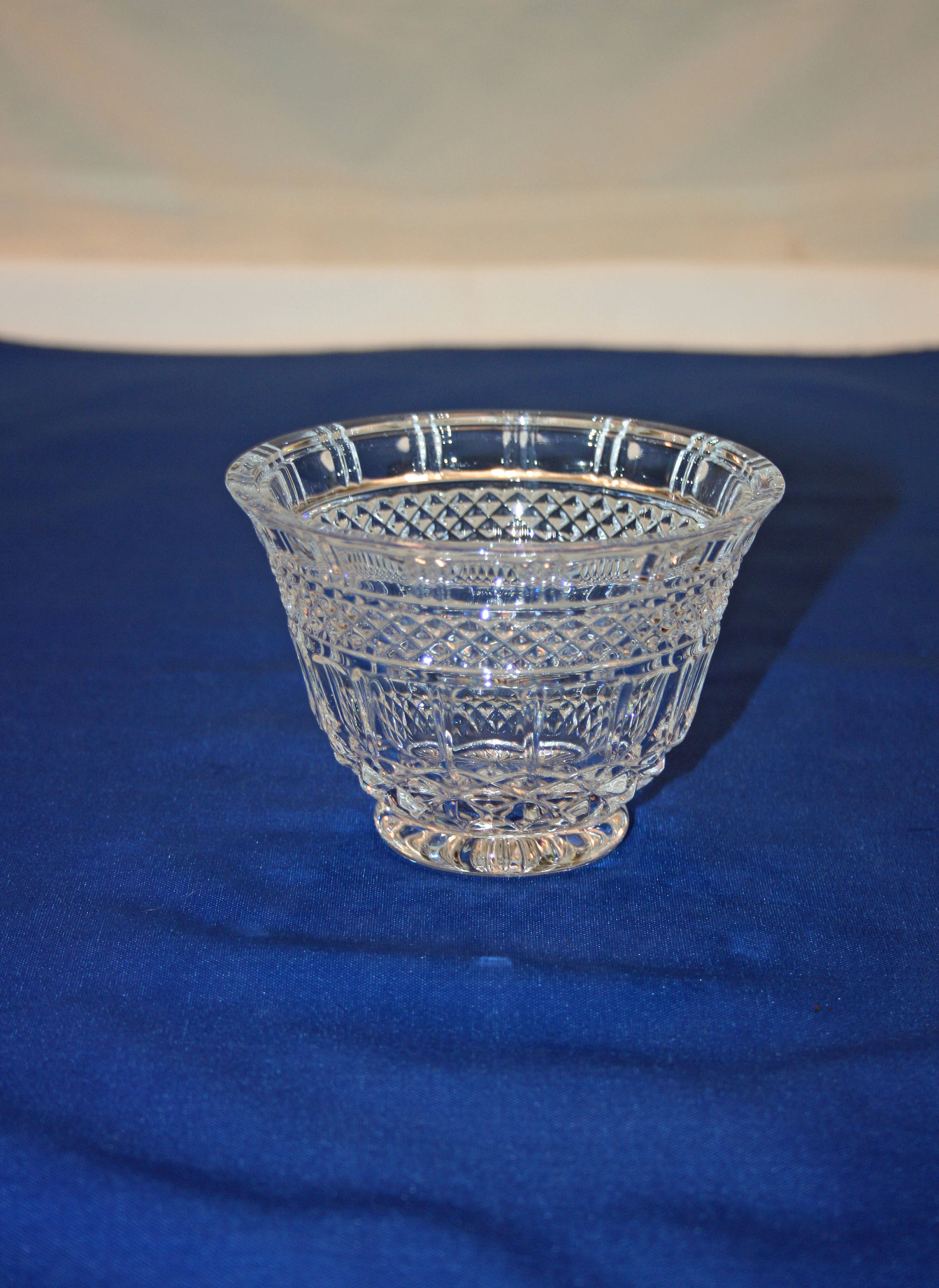 Vintage Fluted Crystal Dessert Dish Candy Bowl Nut Bowl Fruit Bowl