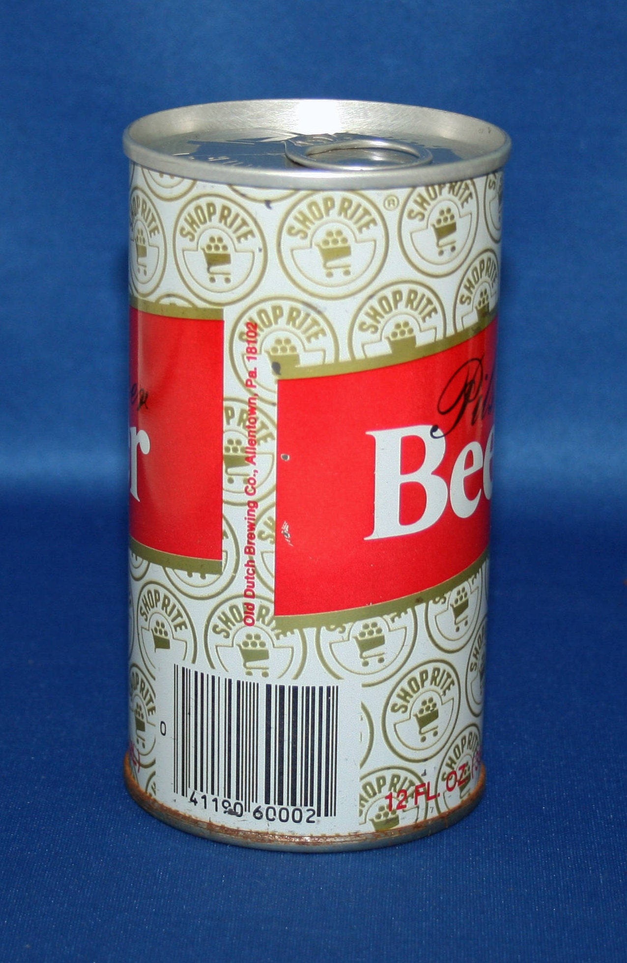 Vintage ShopRite Pilsner Beer Can Steel Pull Tab Unopened Old Dutch