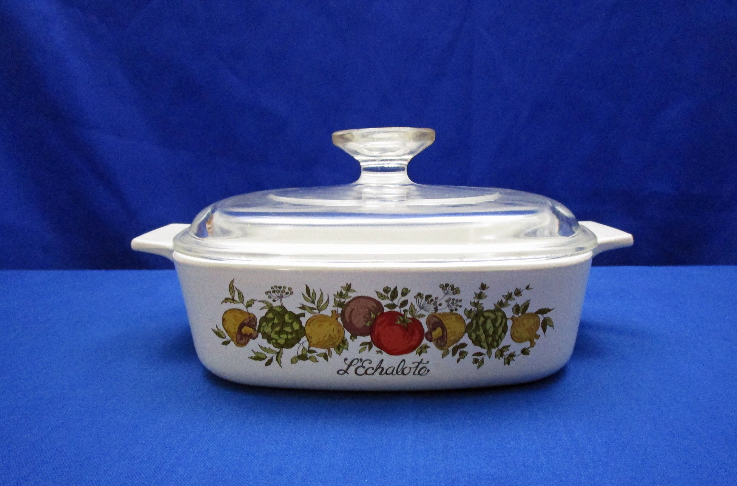 Vintage Corning Ware 3 Quart Casserole Dish L'Echalote La