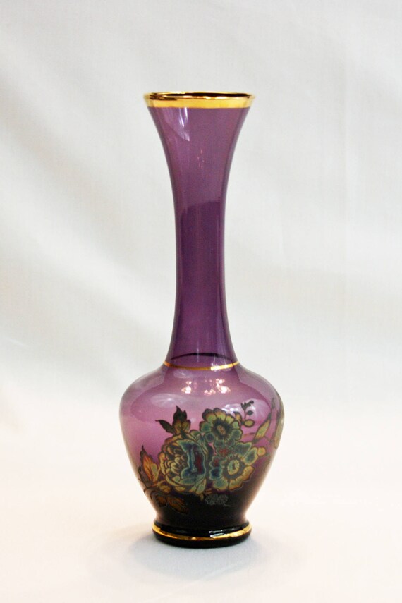 Vintage Lefton Purple Amethyst Glass LARGE VINTAGE 8 AMETHYST PURPLE GLASS