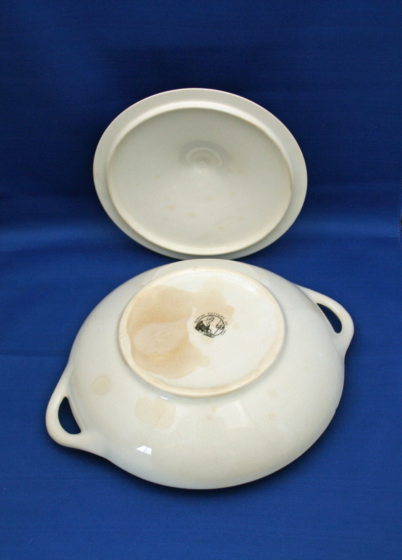 RARE Antique Boston Pottery Co. Round Lidded Casserole / Etsy