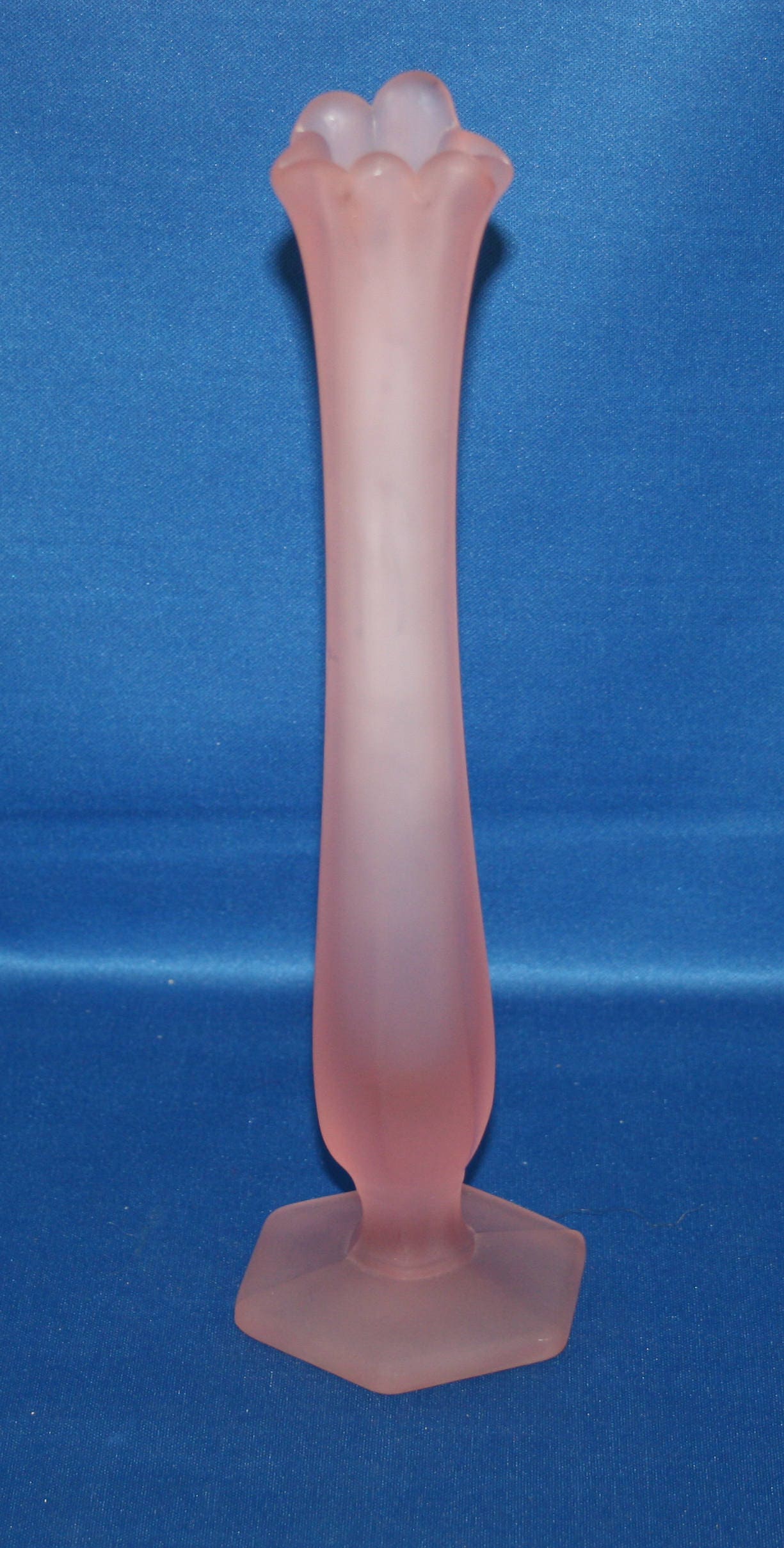 Vintage Westmoreland Vase Pink Satin Glass Flower Bud Vase Art Glass