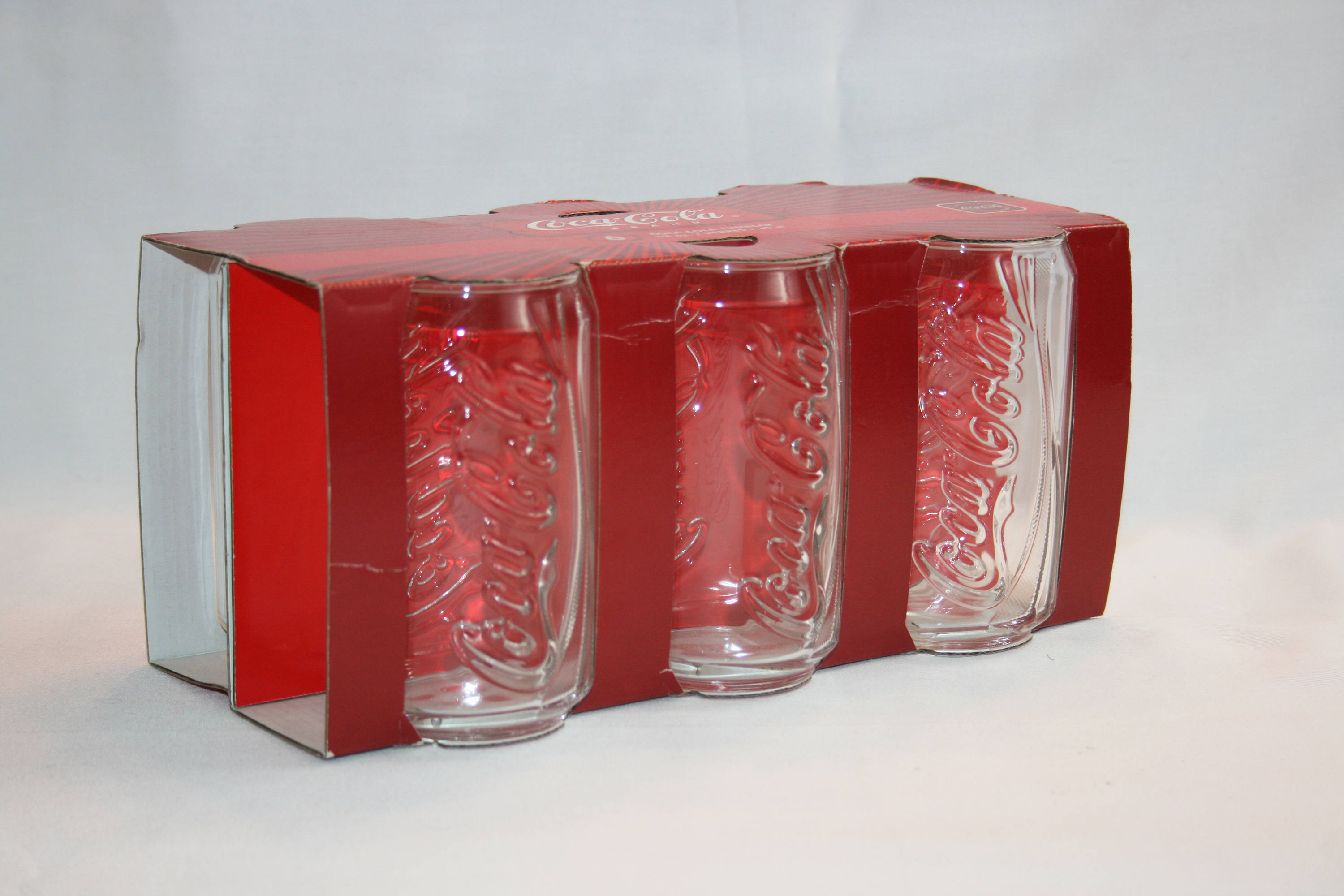 coca cola can shaped glass