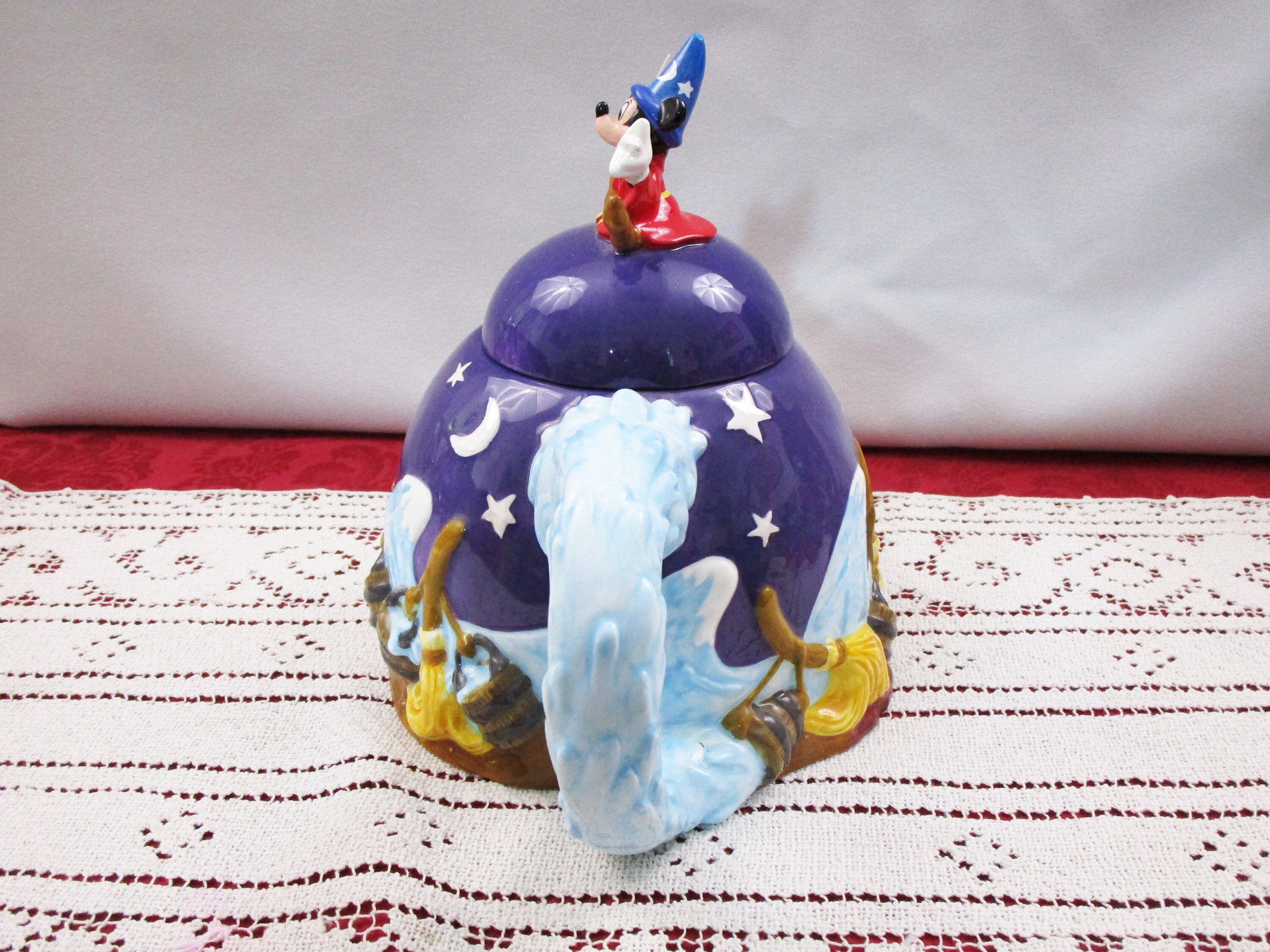 Vintage Disney Fantasia Sorcerer Mickey Mouse Porcelain Teapot Hand