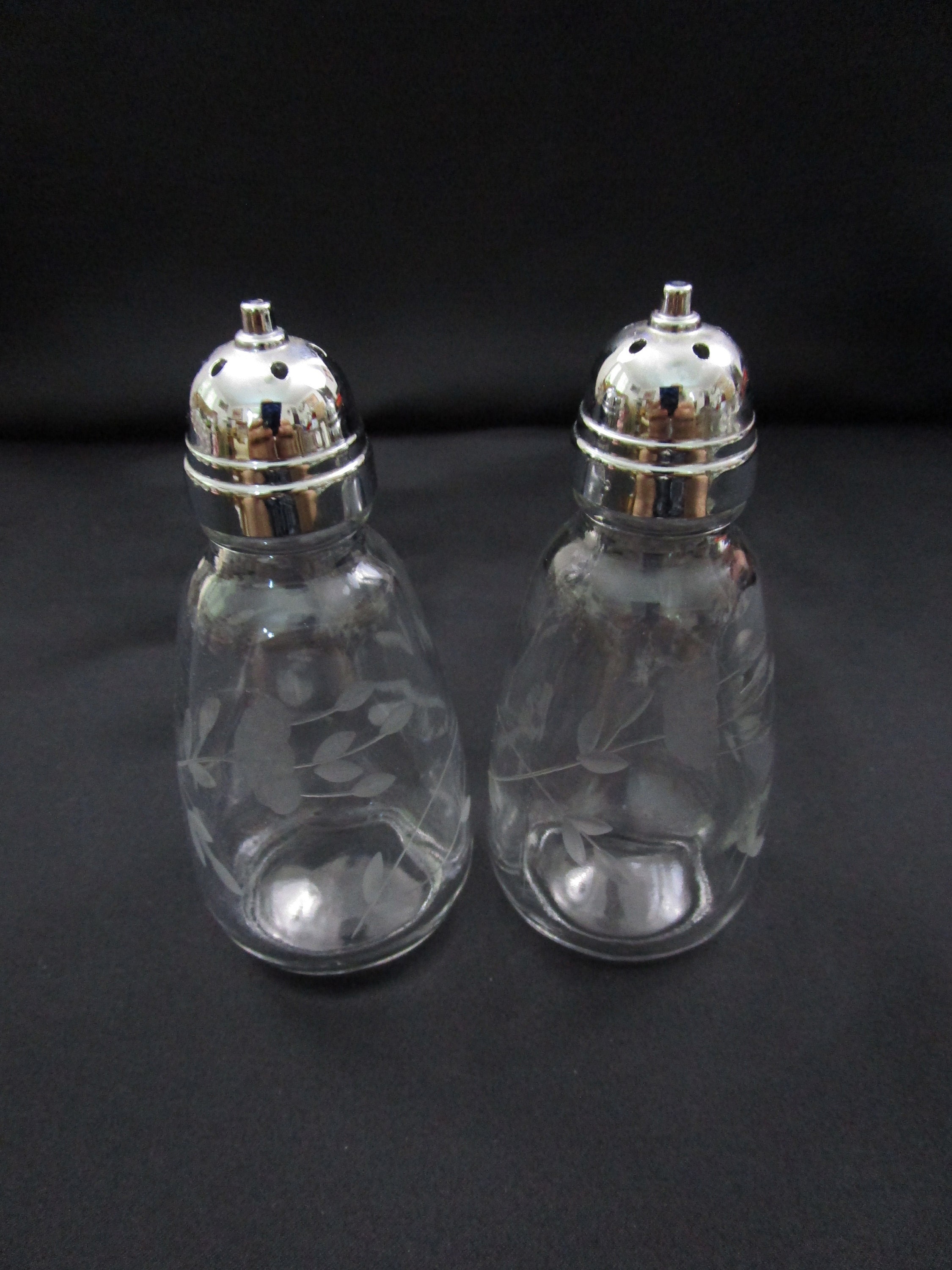 Vintage Princess House Heritage Crystal Salt and Pepper Shaker Set Hand
