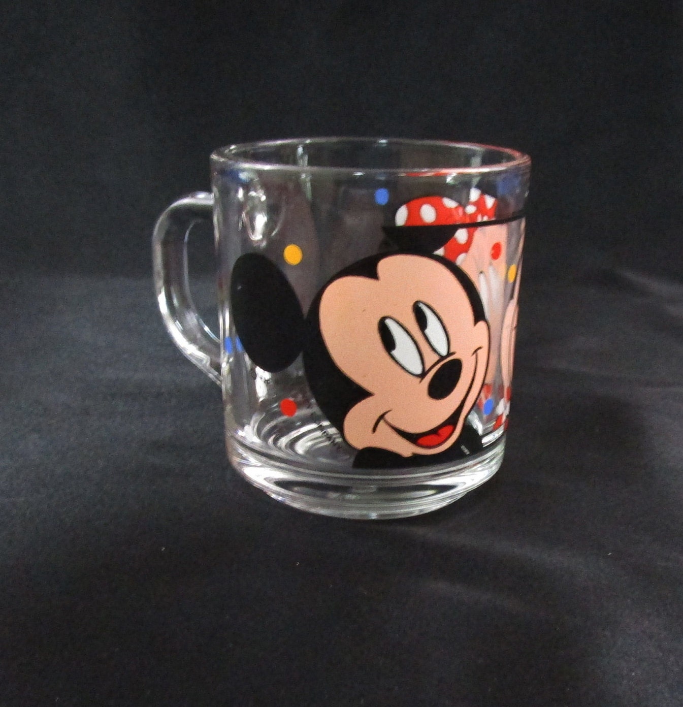 Vintage Anchor Hocking Disney's Mickey Mouse Club 1955 Clear Glass