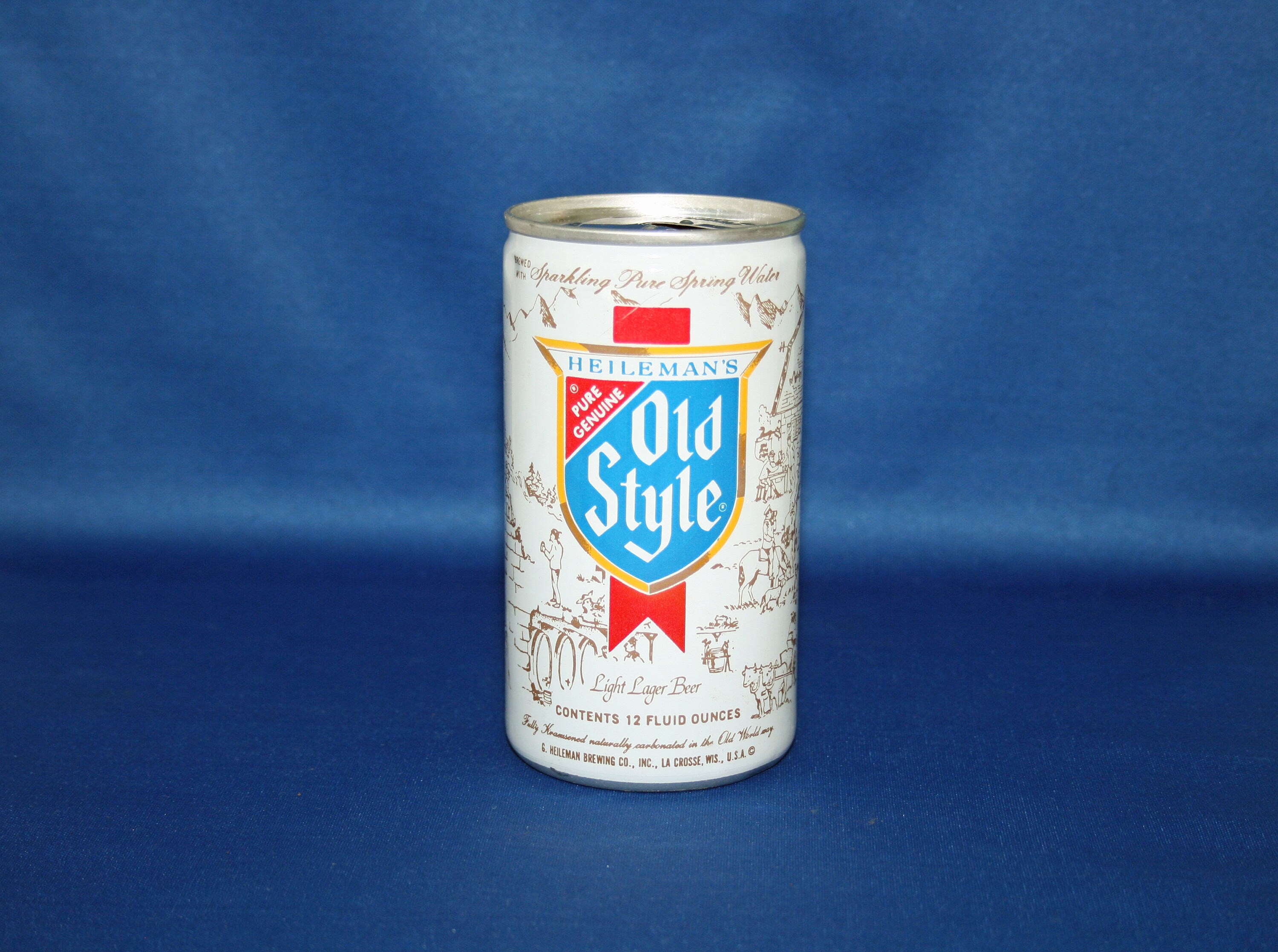Vintage Old Style Light Lager Beer Pull Tab Aluminum Can G Heileman