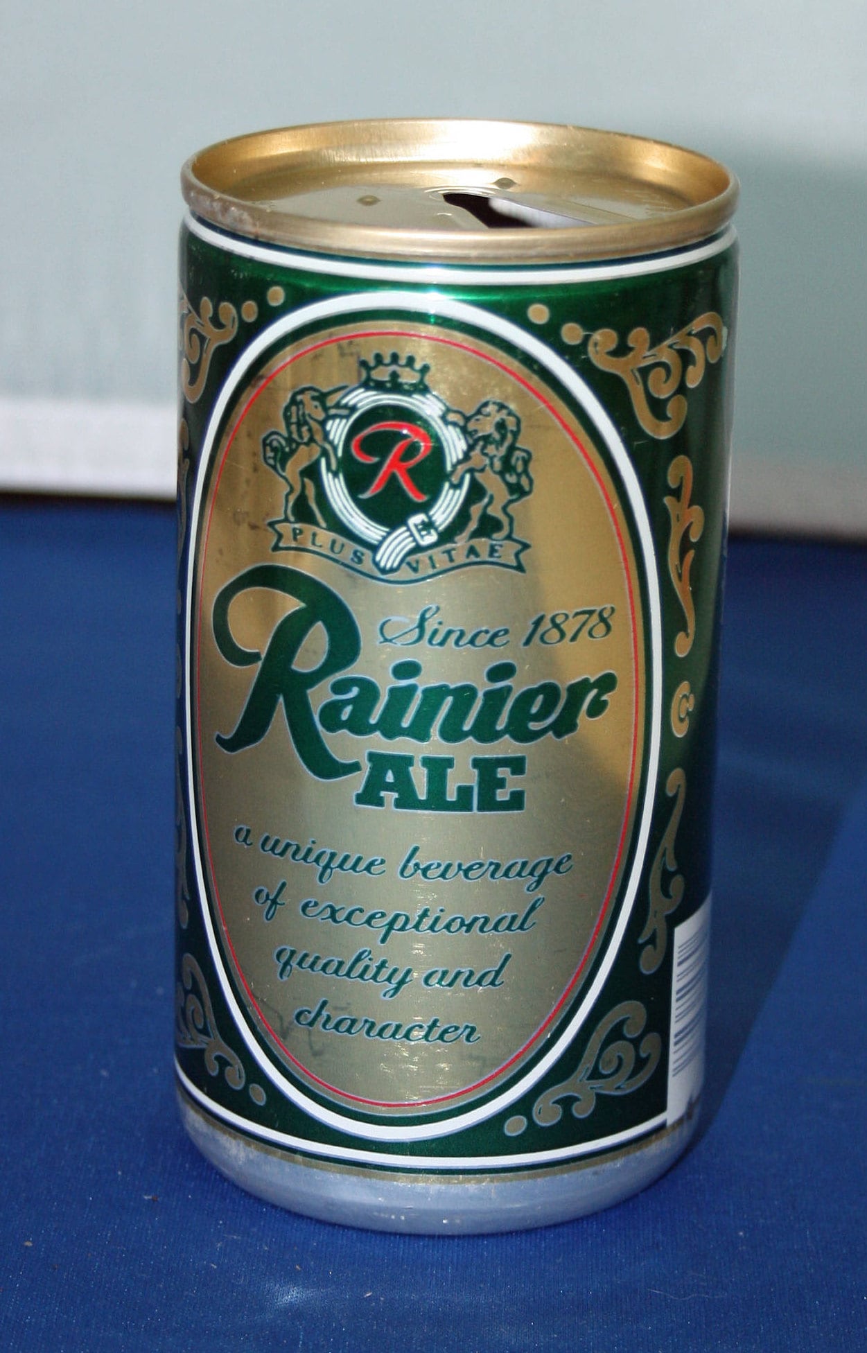 Vintage Rainier Ale Beer Can Aluminum Opened Pull Tab Rainier Brewing