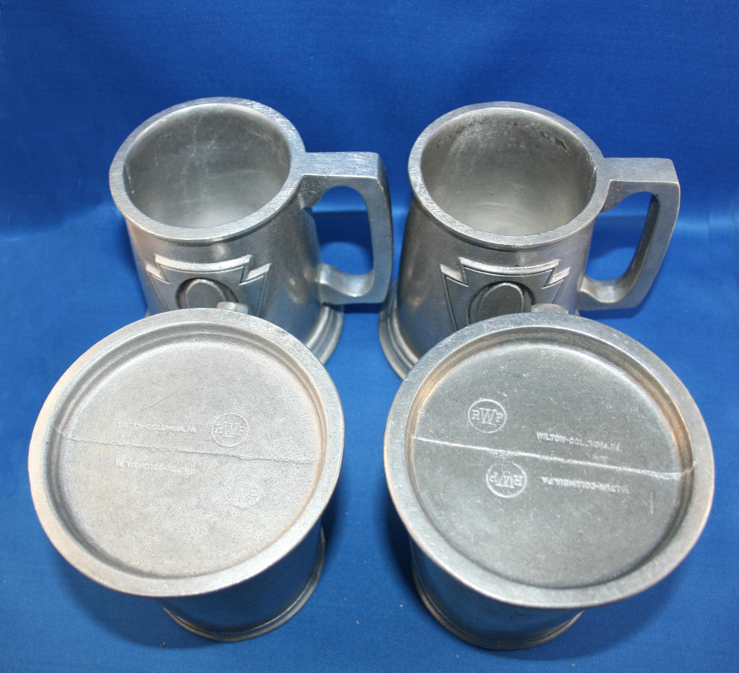 Vintage Wilton Armetale RWP Tavern Pitcher and Mugs Set of 4 Tankards