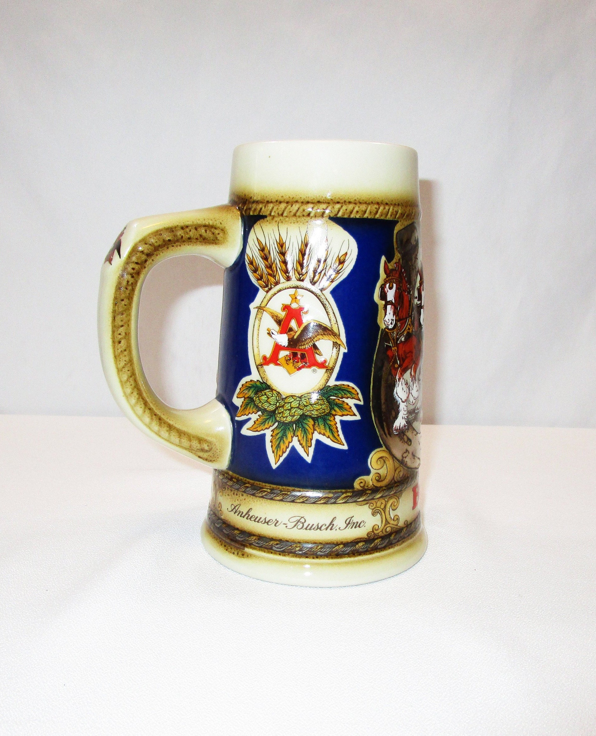 Vintage AnheuserBusch Budweiser Beer Stein Mug Collectibles Art