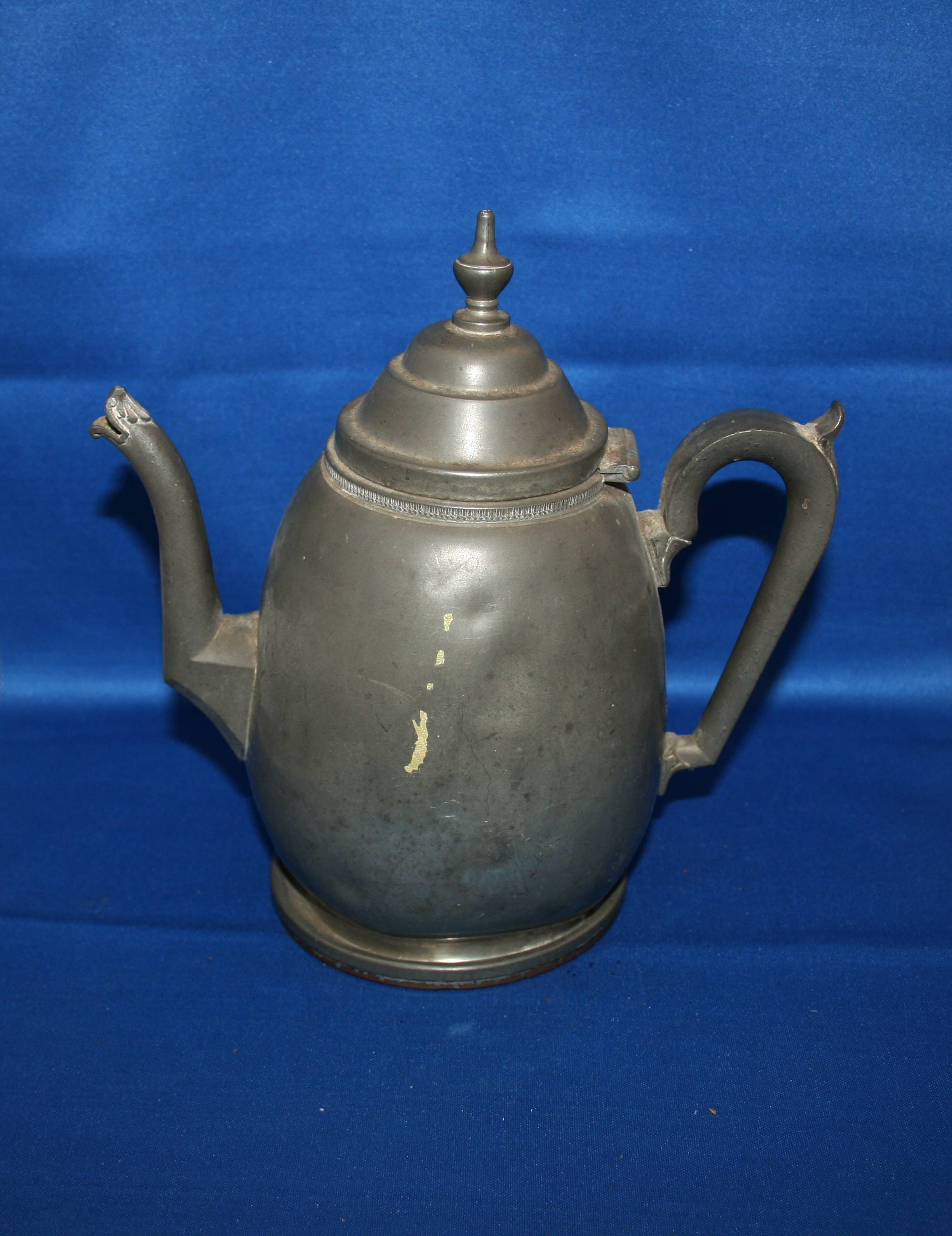 Antique Pewter Coffee Pot Teapot with Copper Bottom Coffee Pot Tea Pot