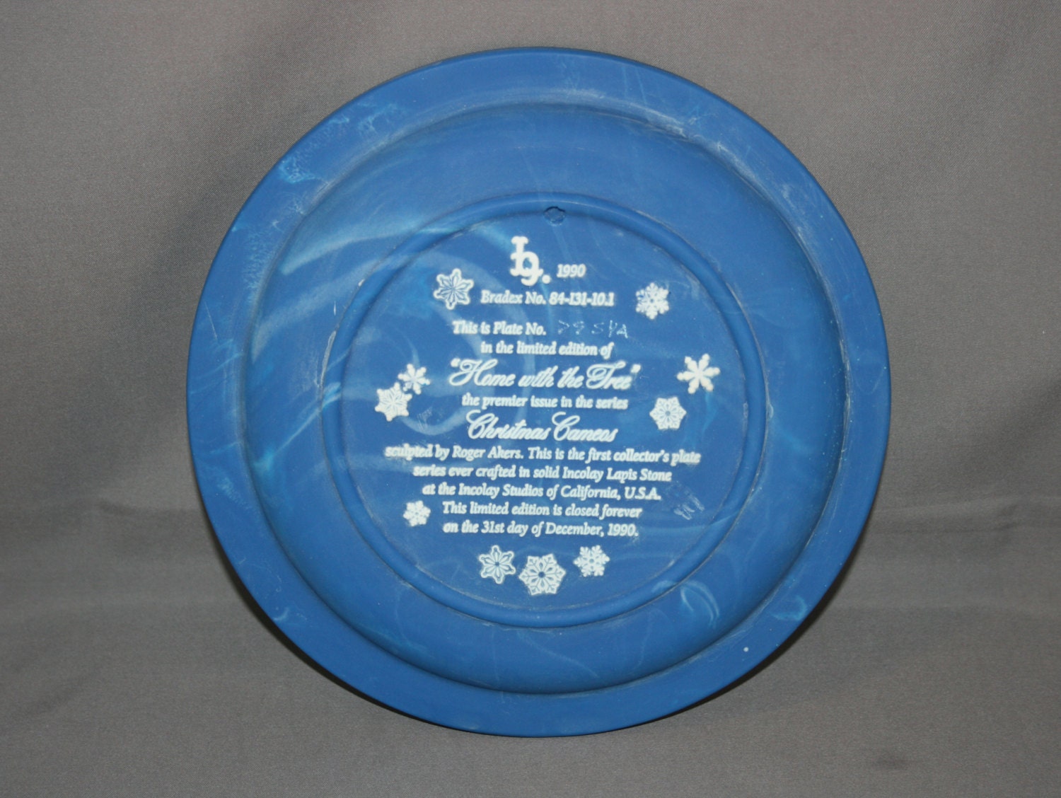 Vintage Home With The Tree Premiere 1st Plate In The Christmas Cameos By Incolay Studios Made In Usa Holiday Horse Sleigh Ride