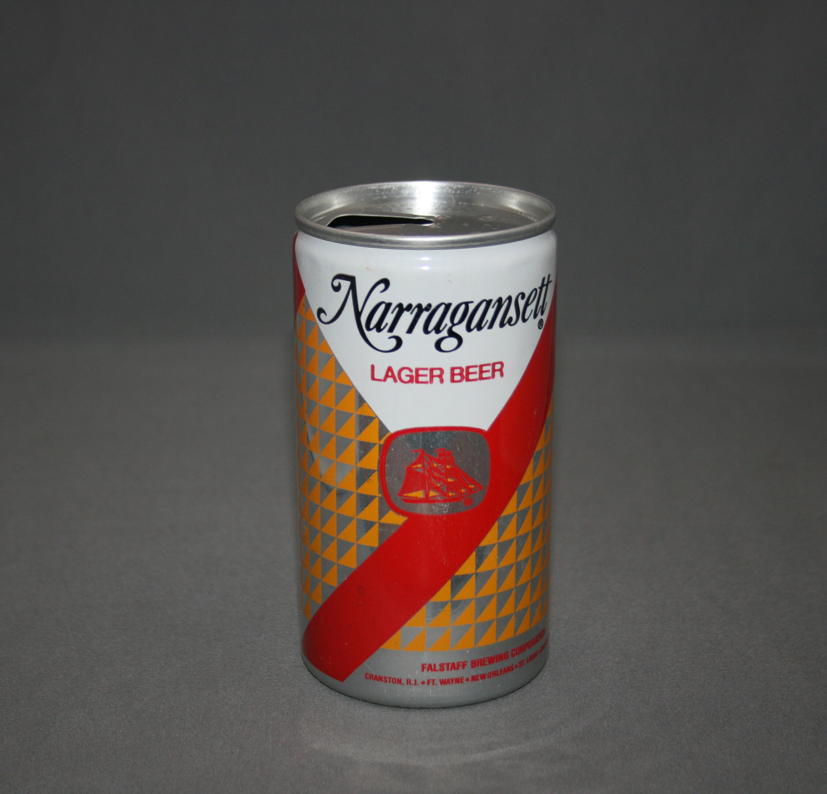 Vintage Narragansett Lager Beer Aluminum Can Pull Tab Opened & Empty Collectible Bar Memorabilia