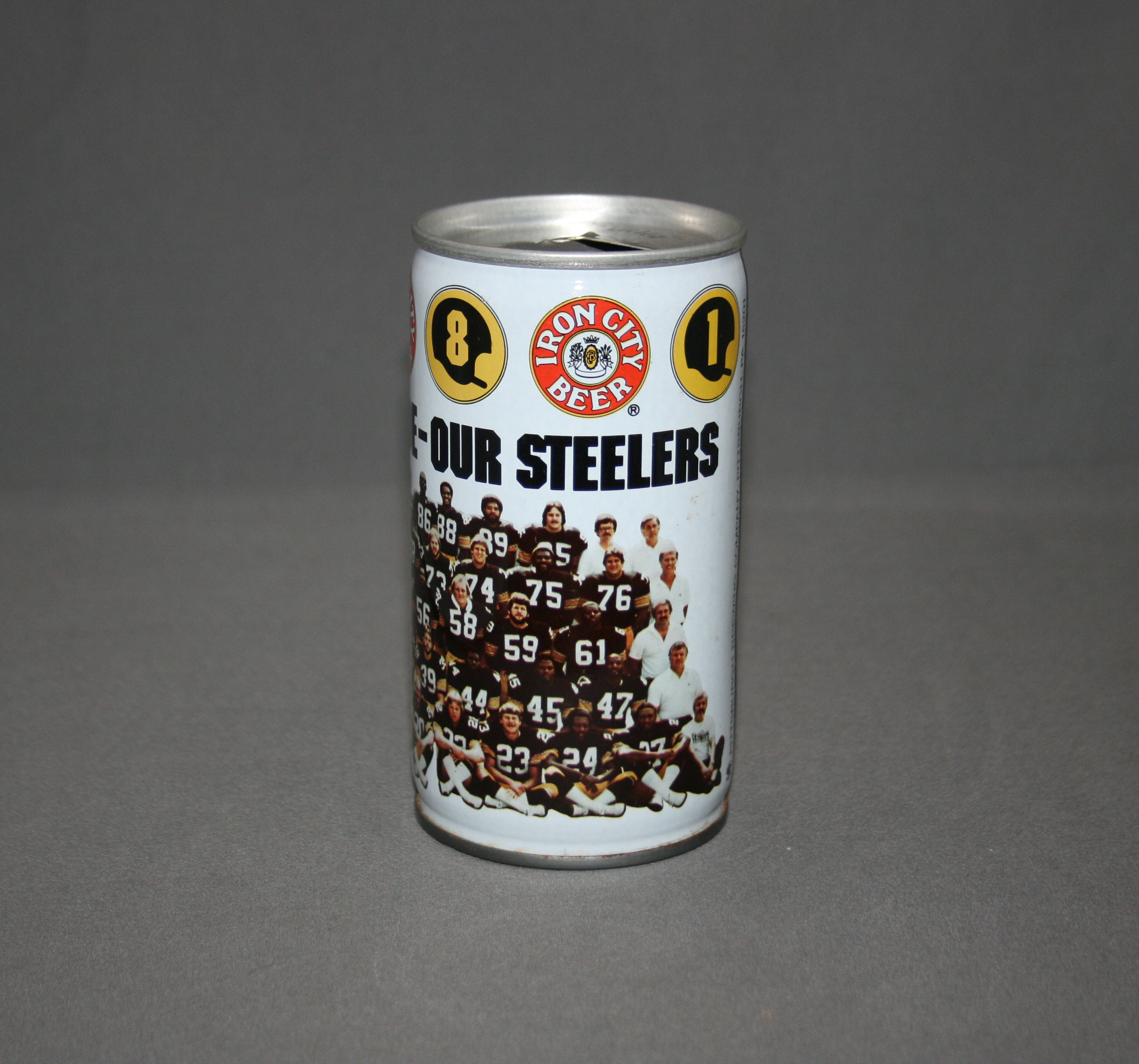 Vintage Iron City Beer Super Pittsburgh Pride Our Steelers Steel Can