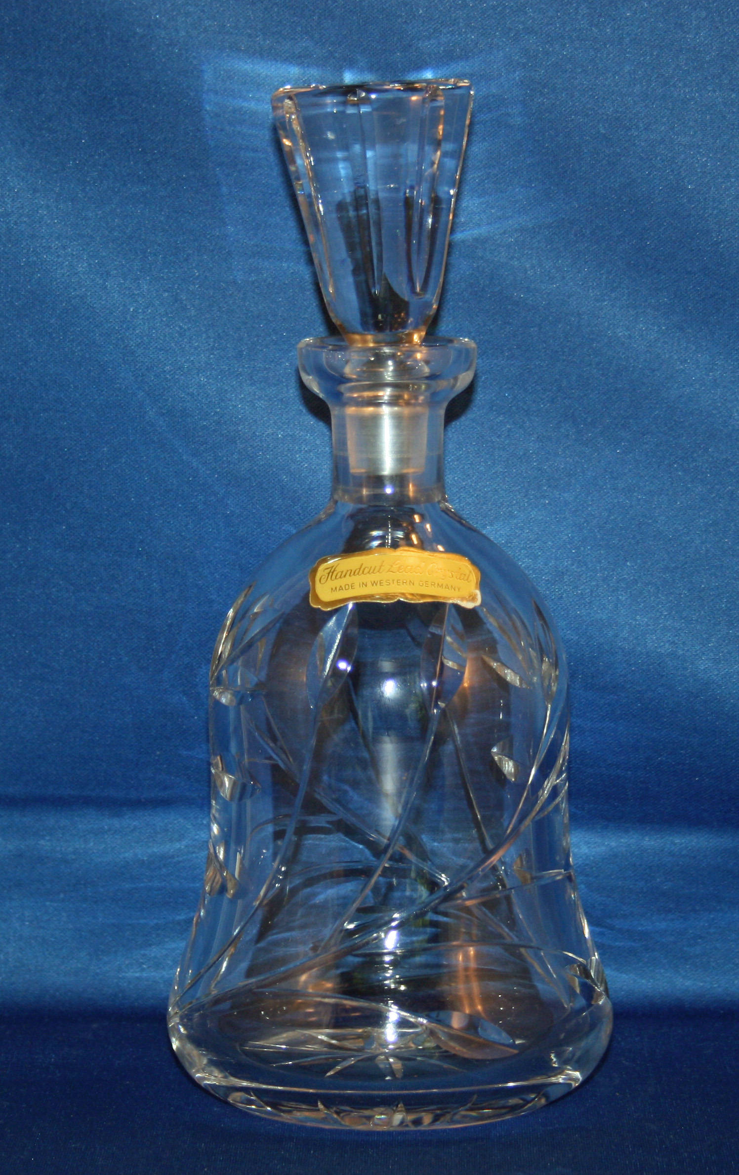 Vintage Crystal Liquor Brandy Decanter Whiskey Scotch Made in Western