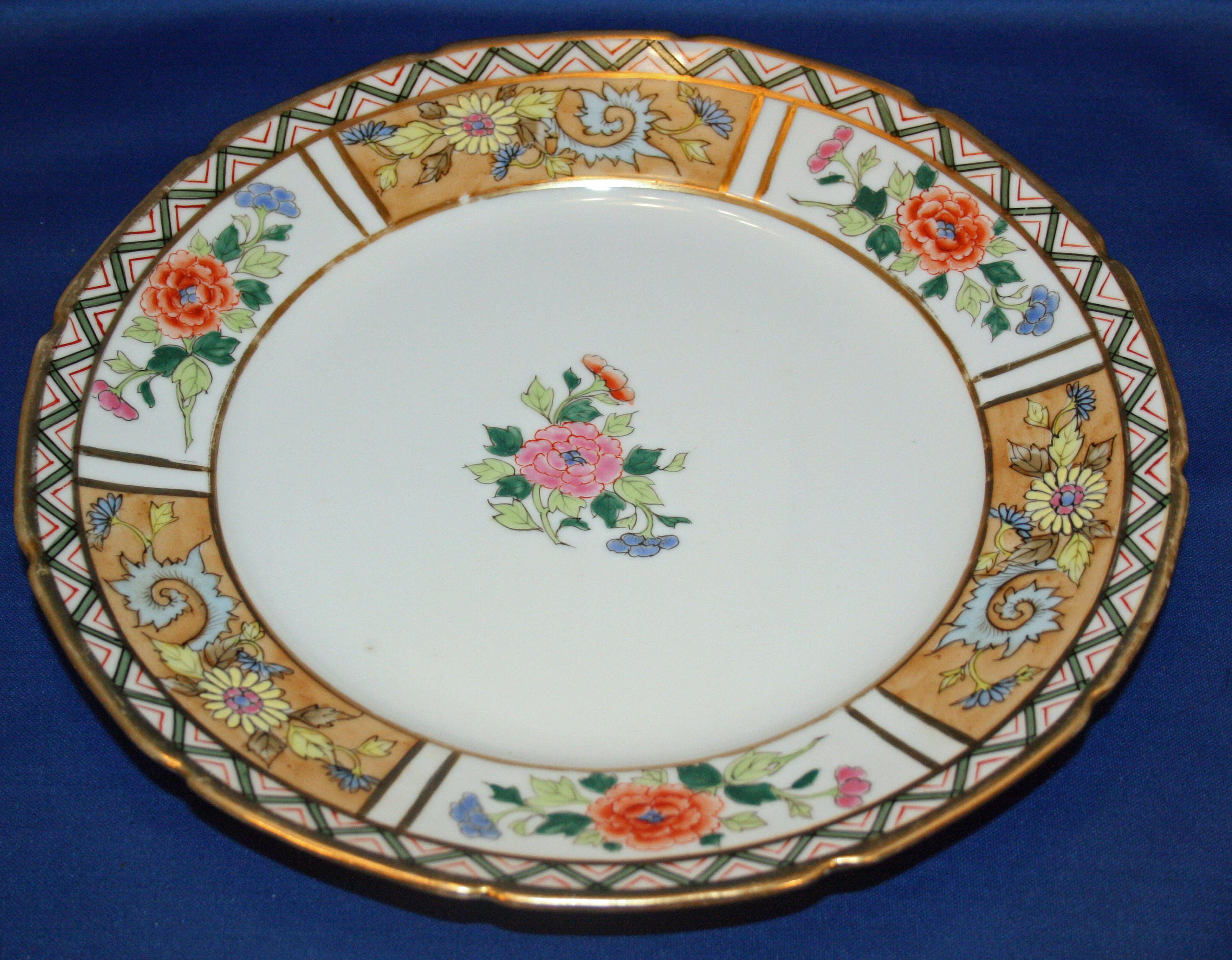 Antique Plate Charger Brothers Noritake Hand Painted 10 1/8 Inch Dinner