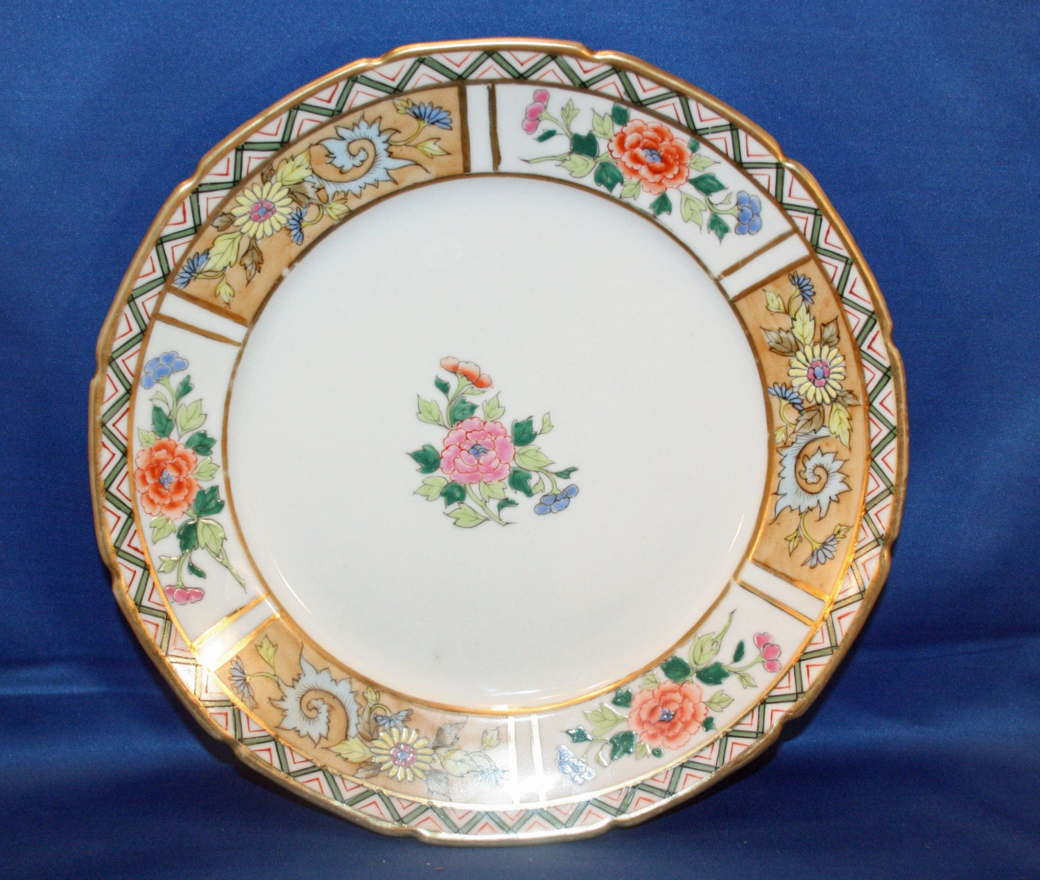 Antique Plate Charger Brothers Noritake Hand Painted 10 1/8 Inch Dinner