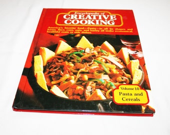 Vintage Encyclopedia of Creative Cooking Cookbook Volume Volume 10 Pasta and Cereals Recipes by Steve Sherman & Julia Older Recipe Cook Book