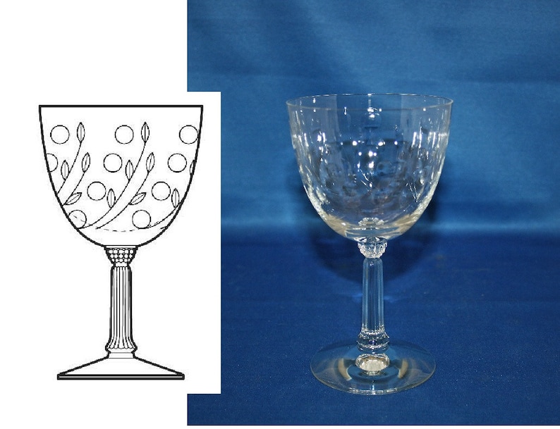 Vintage Spinet Wine Glass by Fostoria Glass Co circa 1950s Water Goblet whi...