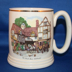 Vintage Lord Nelson Ware Cup Elijah Cotton Old Coach House Stout Ale Beer Tankard Coffee Mug Made in England image 1