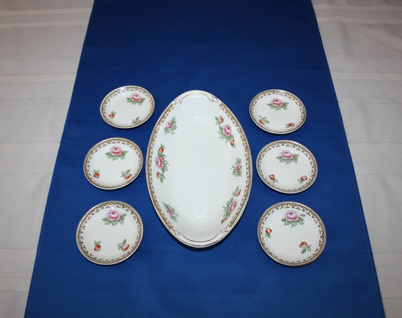 Antique Johnson Brothers Celery Serving Dish Set 6 Matching Etsy