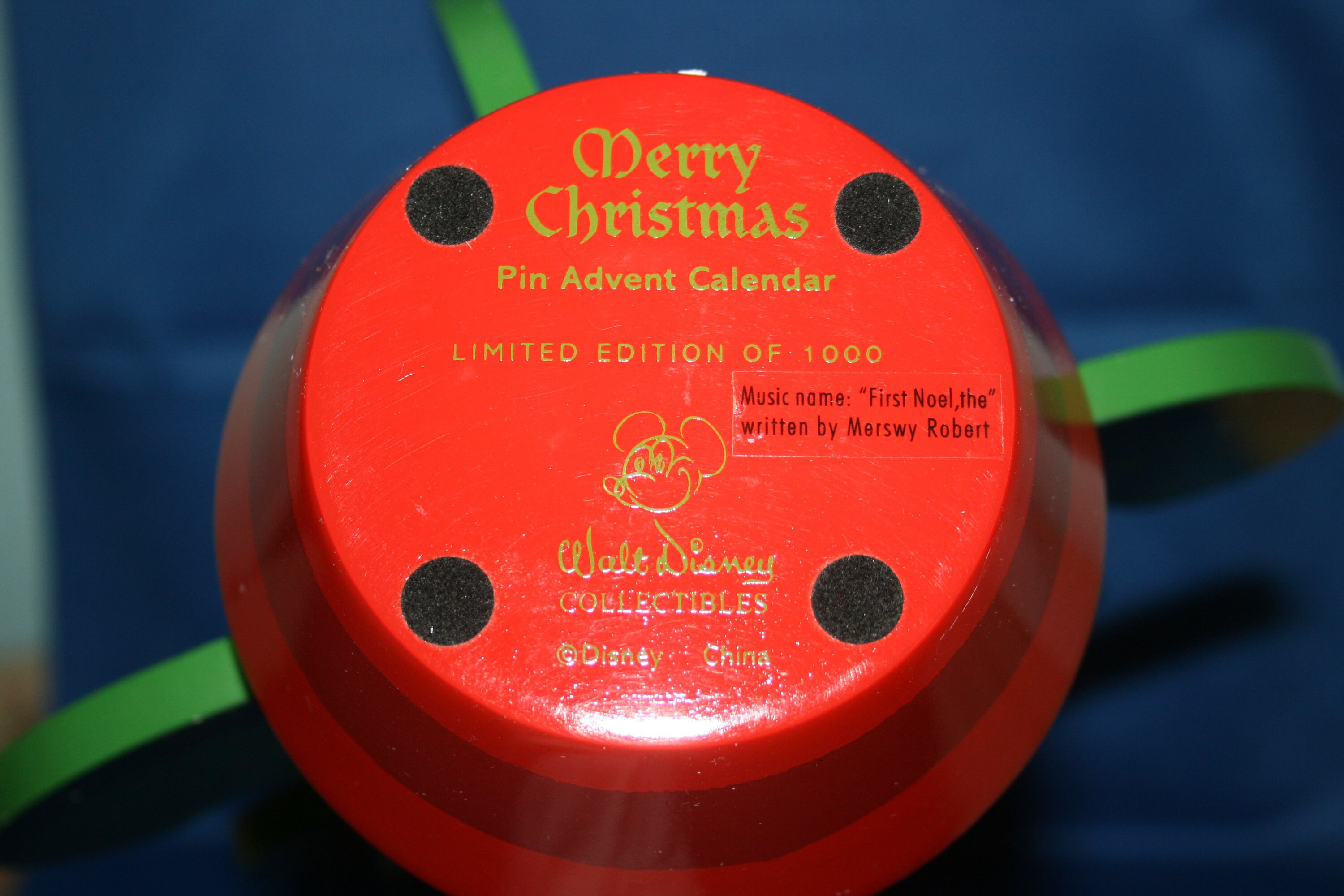 Walt Disney Collectible Christmas Music Box Advent Pin Tree INCLUDES #25  Finishing Pin LE 1000 Mickey Mouse Tinkerbell Tinker Bell Pin