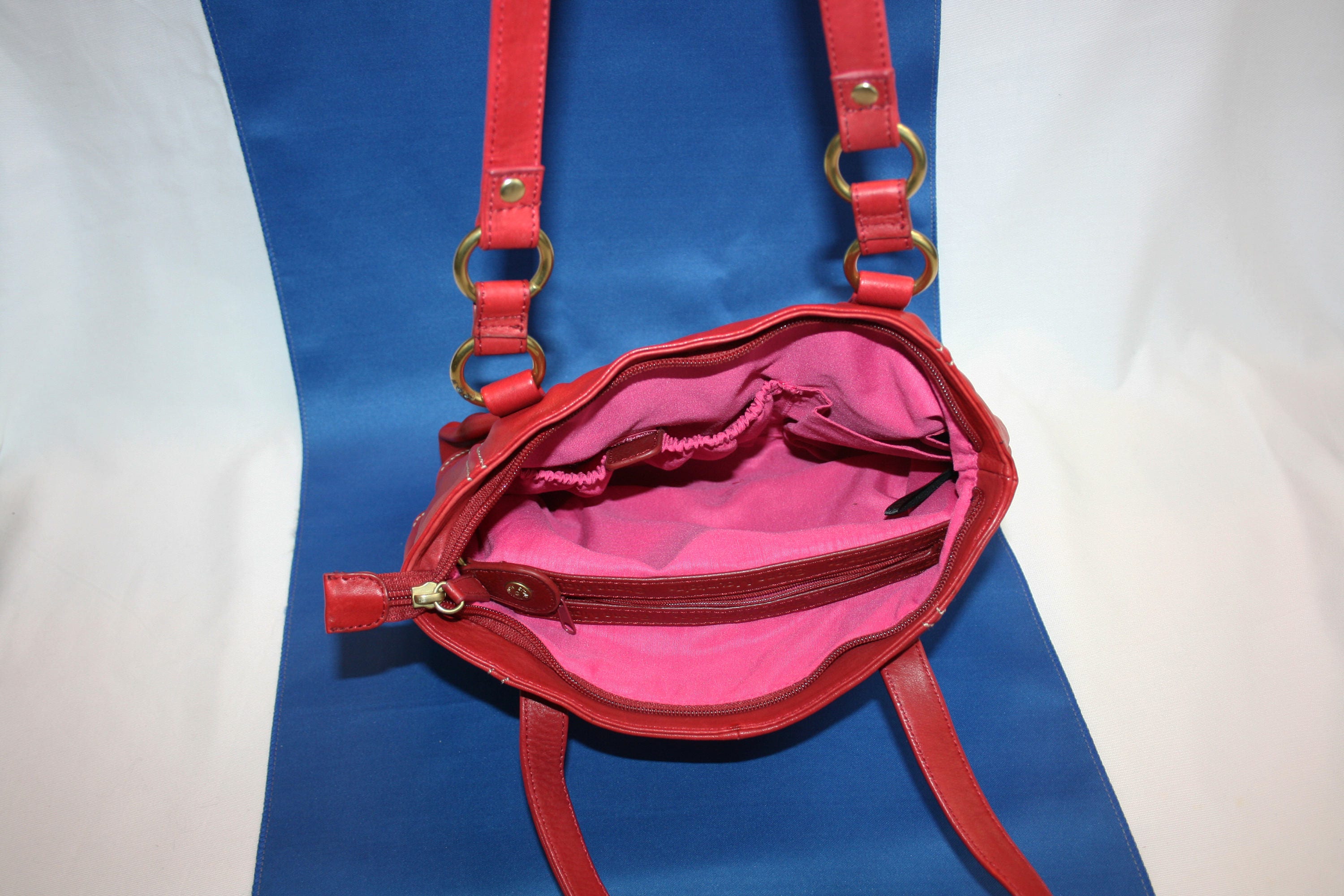 Stone Mountain Pink Leather Handbag Crossbody Bag