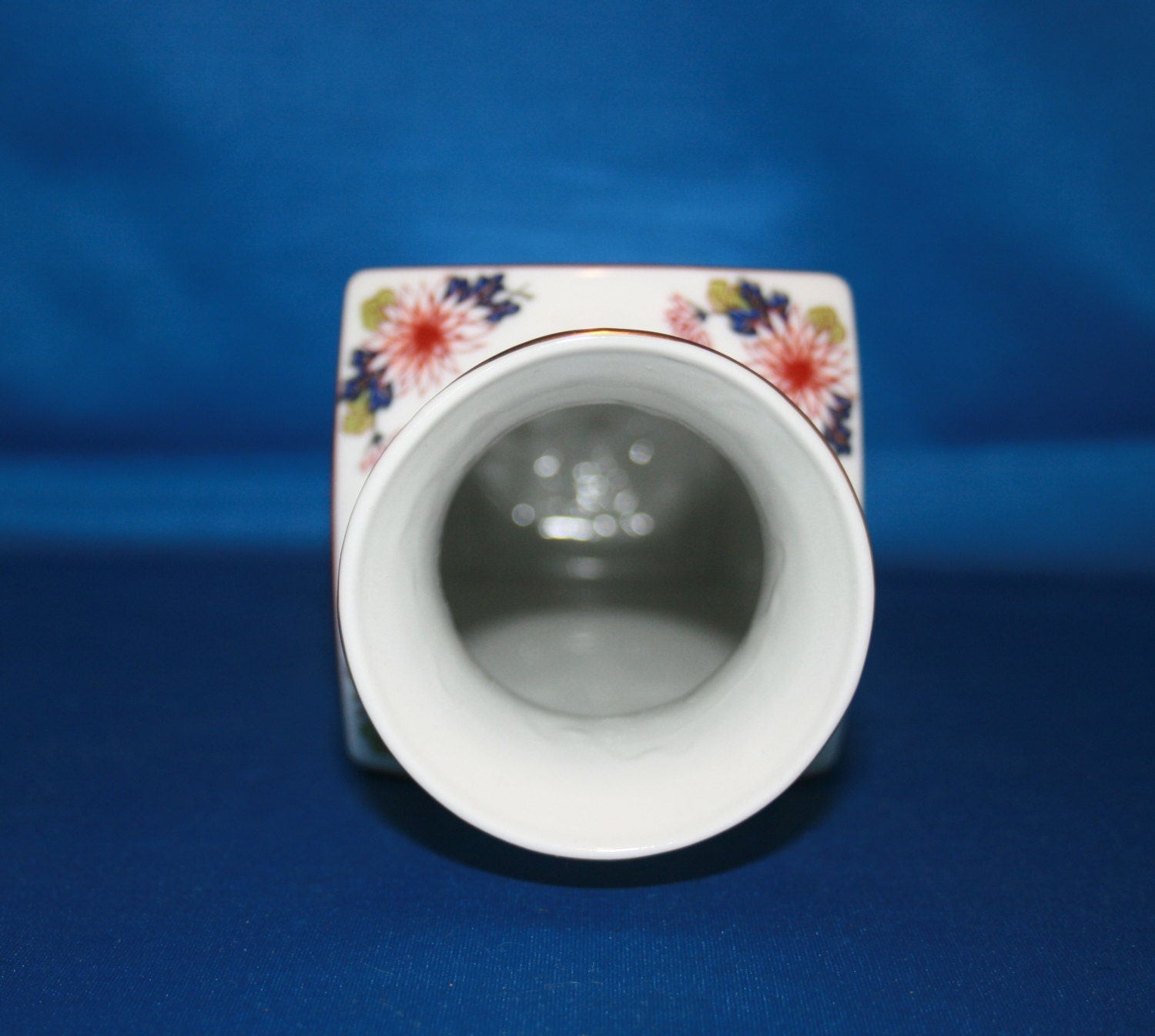 Vintage Oriental Japanese 10 inch Square Vase by Imari Ware or Arnart Imports Inc