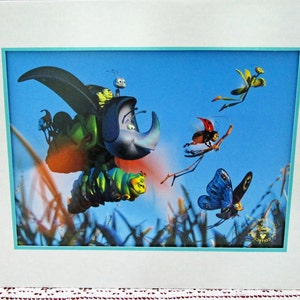 Vintage 1997 Disney A Bug’s Life Commemorative Lithograph, Disney Store Exclusive, Printed in the USA Pixar