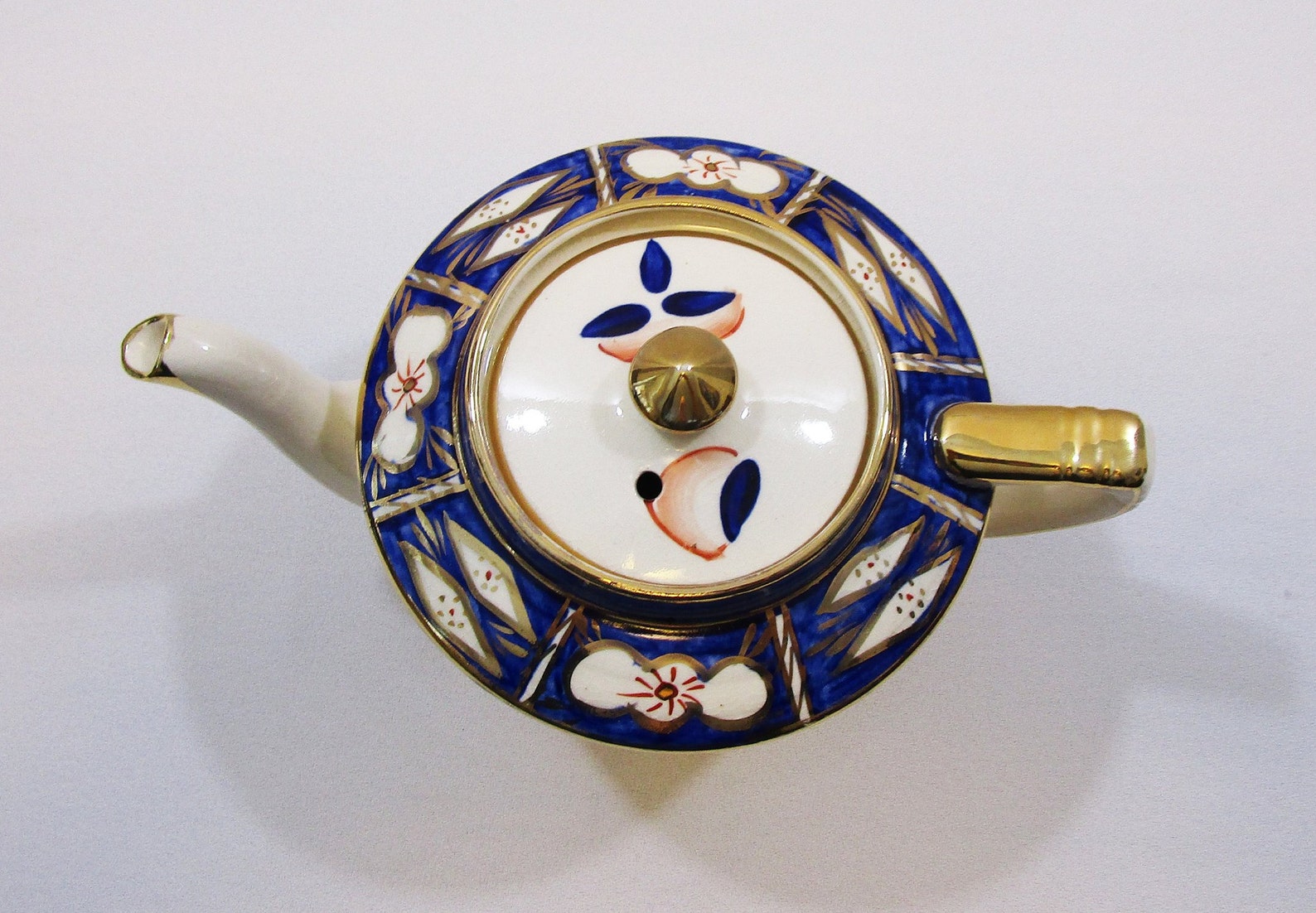 Vintage Teapot Arthur Wood and Sons Hand Painted Gaudy Welsh Etsy