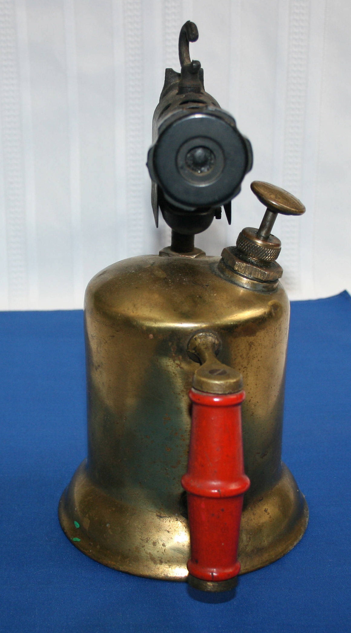 Vintage Turner Brass Works model 30AT Blow Torch with Label and Heat Shield Collectible