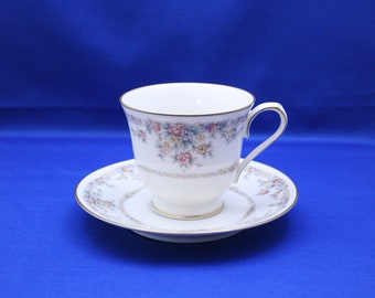 Vintage Teacup and Saucer Noritake China Gallery Pattern 7246 Made in Japan Tea Cup Ivory China coffee cup Morimura Brothers Nippon