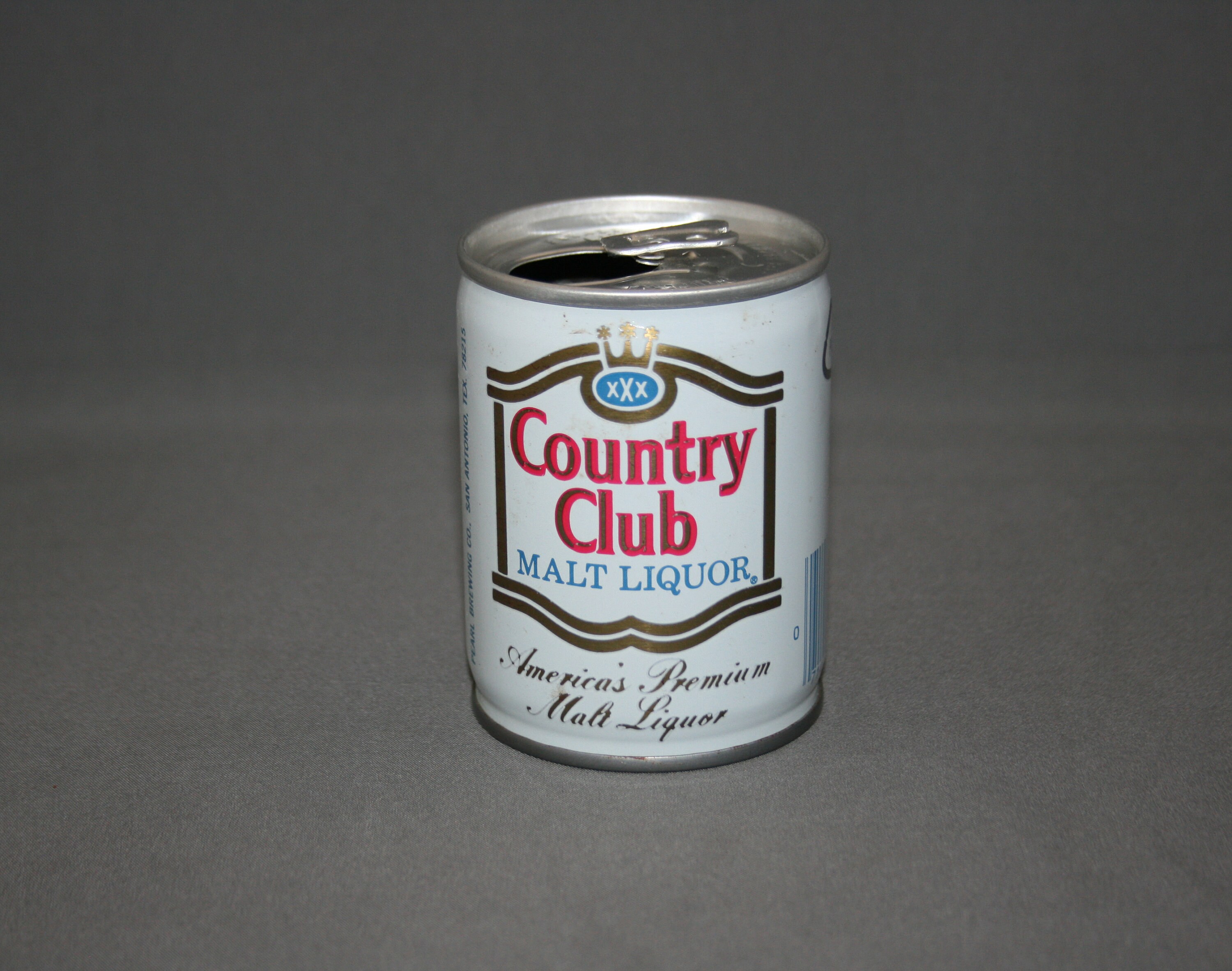 Vintage Country Club Malt Liquor Steel Can Safety Tab Opened & Empty