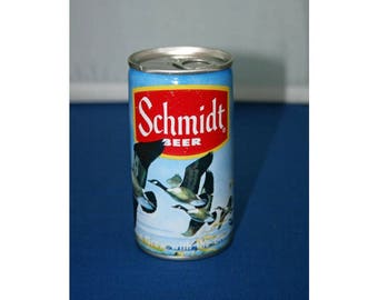 Vintage Schmidt Canadian Geese Scene Beer Can Great Northwest Steel Unopened Pull Tab Bar Memorabilia Barware Collectible Breweriana