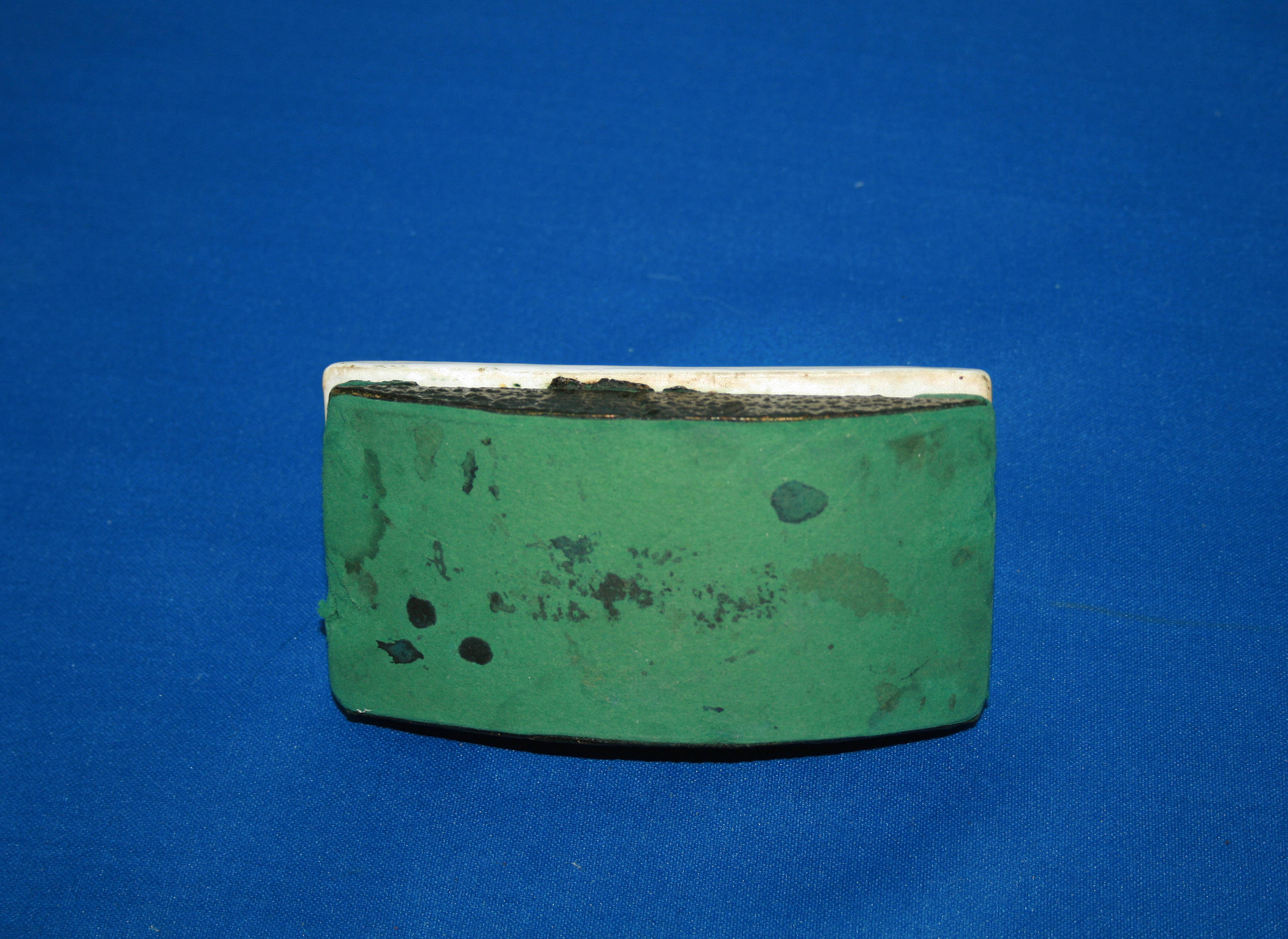 Antique Hand Painted Floral Porcelain Desk Rocker Ink Blotter