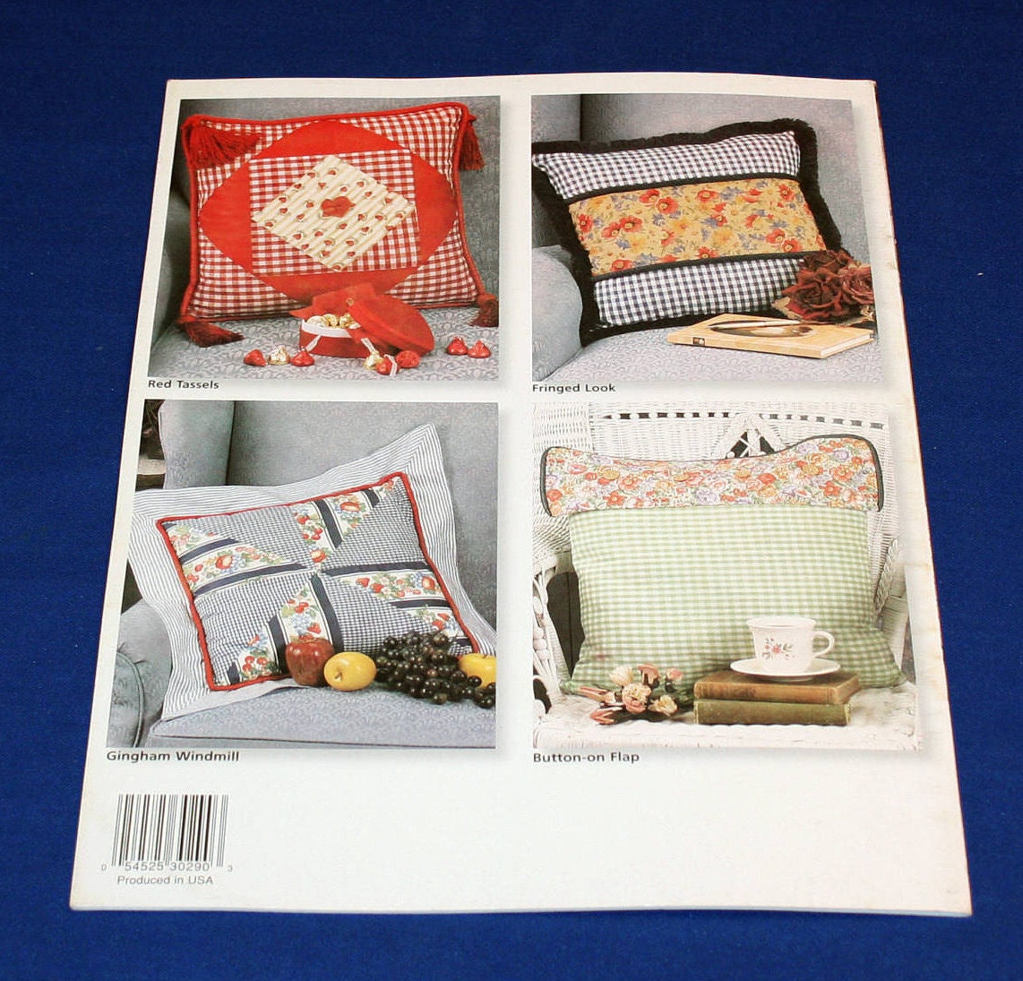 Vintage Country Gingham Pillows Patterns Leaflet By House Of White