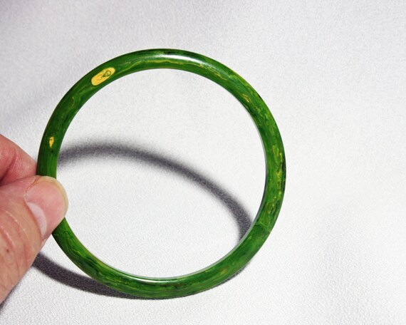 Vintage Bangle Bracelet Bakelite Plastic Marbled C