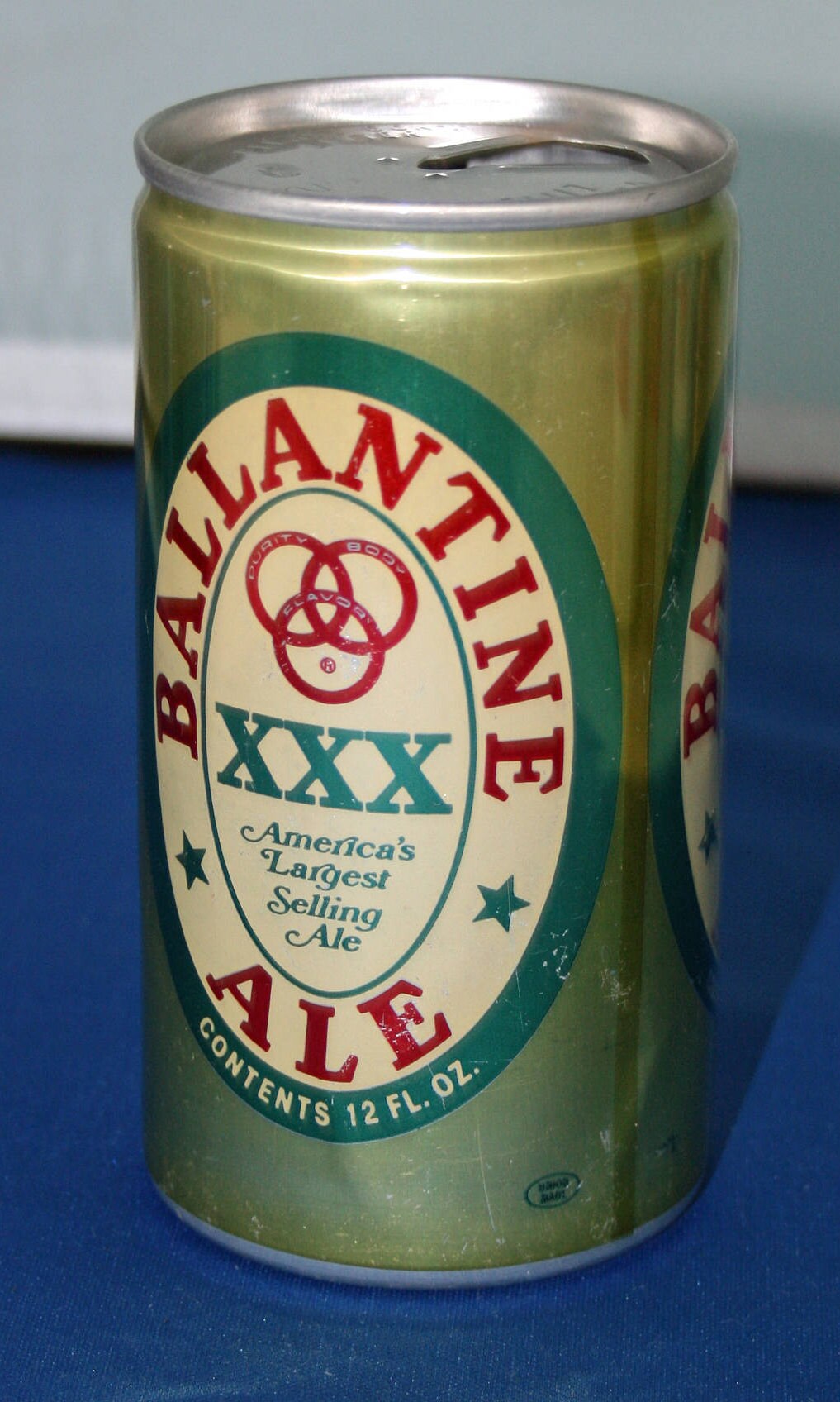 Vintage Ballantine XXX Ale Aluminum Beer Can 12 Fl Oz Pull Tab Opened