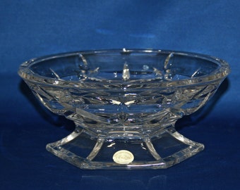 Vintage Lenox Pedestal Dish, Lady Anne, Full Lead Crystal, Made in Germany, Hexagon Base Crystal Bowl Candy Dish Nut Bowl