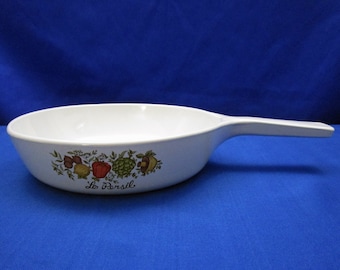 Vintage CorningWare Spice of Life 1.5 Pint 6 1/2 inch Menuette Skillet Le Persil Corning Ware Dish Pyroceram Cooking Pan Made in the USA