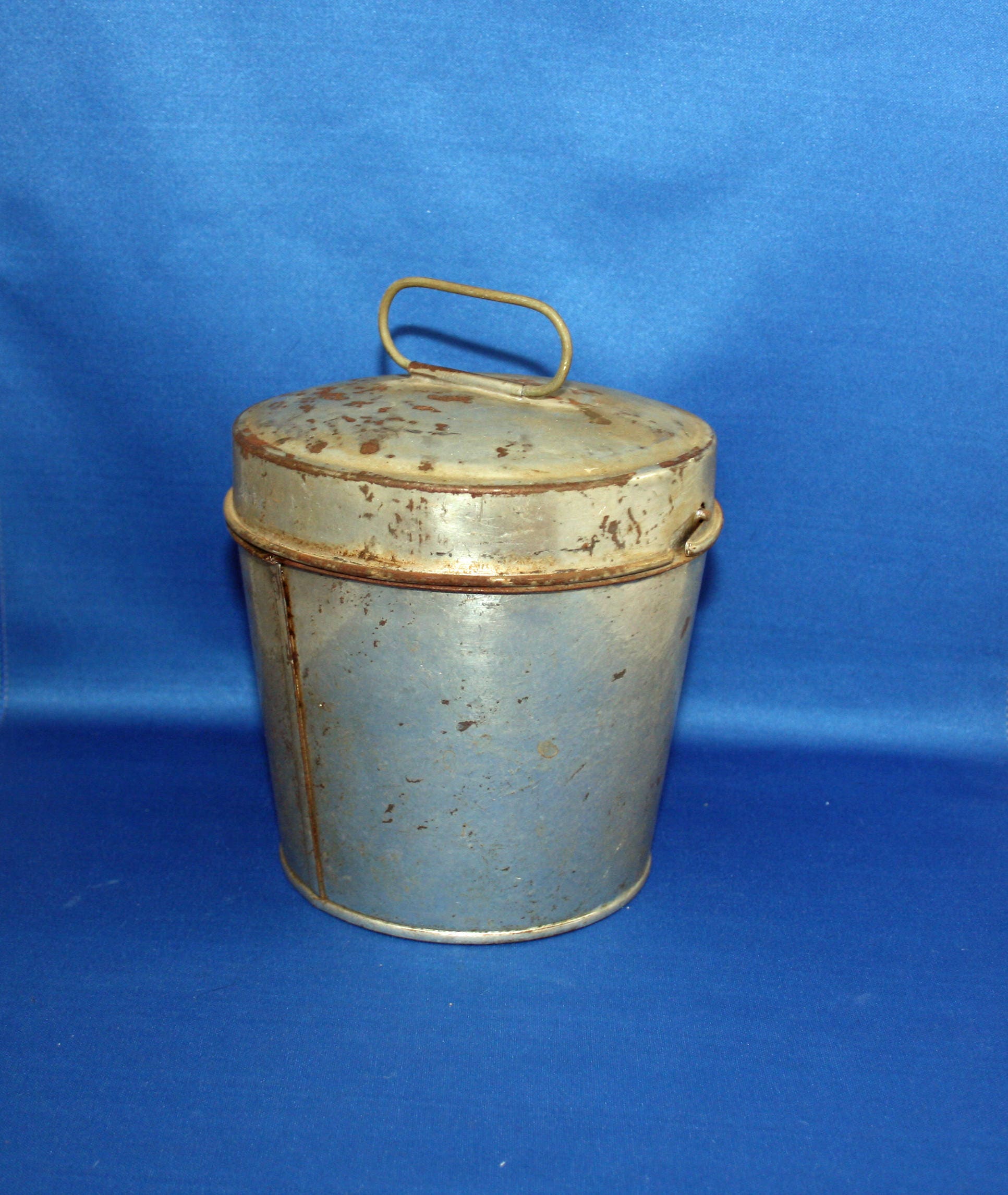 Vintage Tin Bucket Mold Primitive Tin Pudding Mold Circa 1900’s Tin