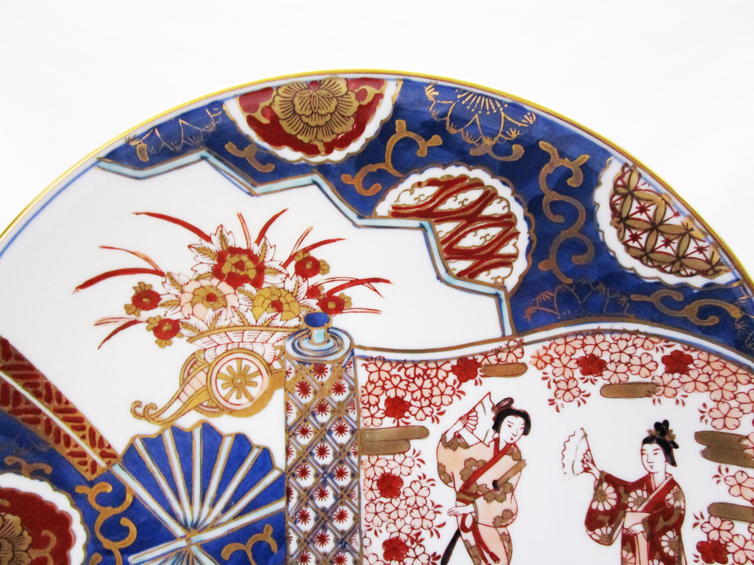 Antique Imari Style Japanese Charger, Meiji, Arita Ware, Vintage