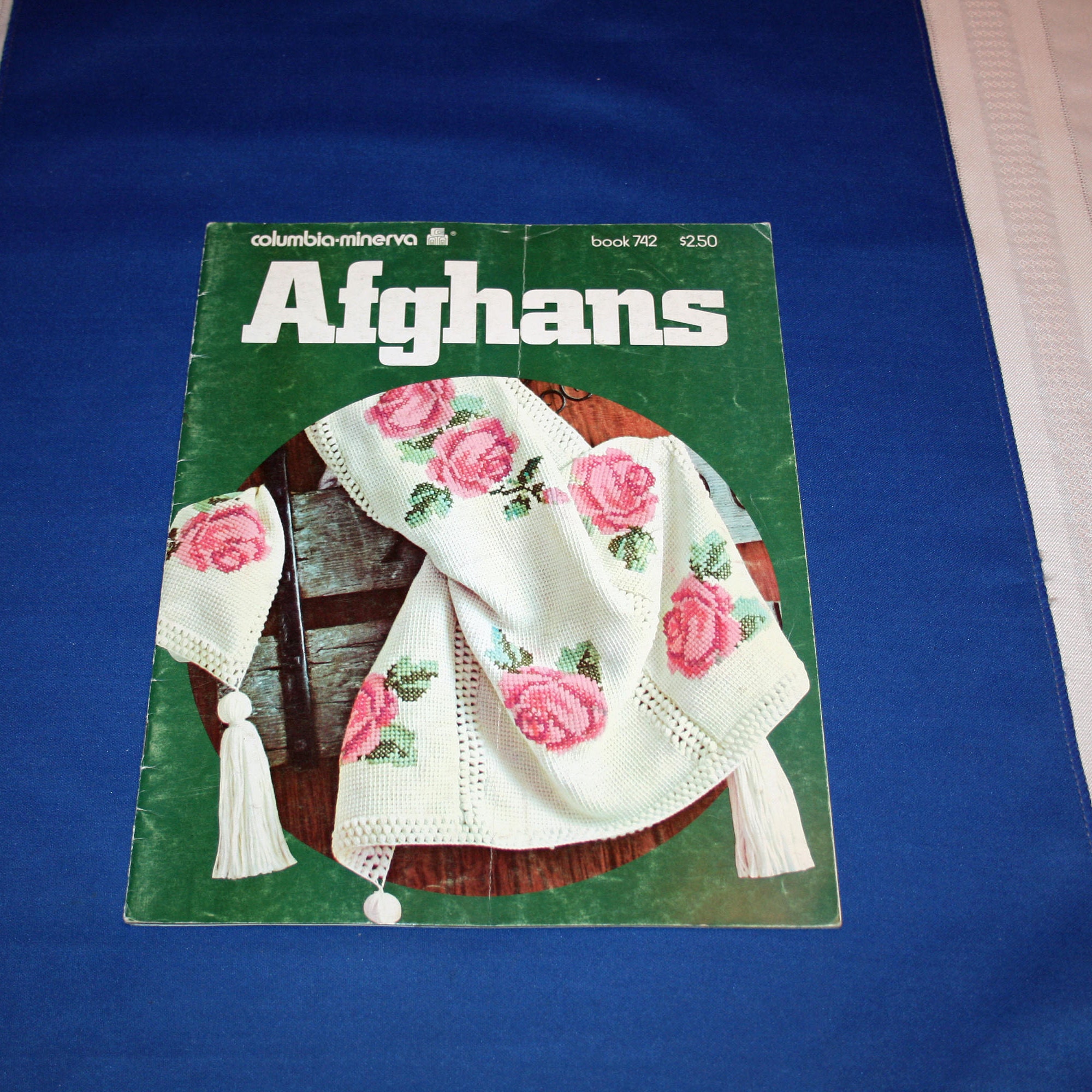Vintage Afghans Pattern Book 742 by Columbia Minerva 17 Patterns Afghan
